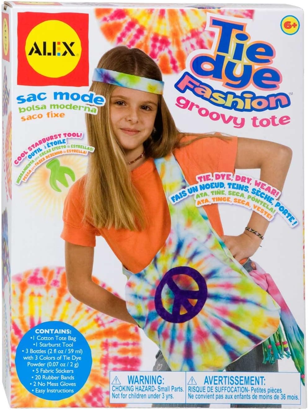 ALEX Toys Do-it-Yourself Wear Tie Dye Fashion Groovy Tote