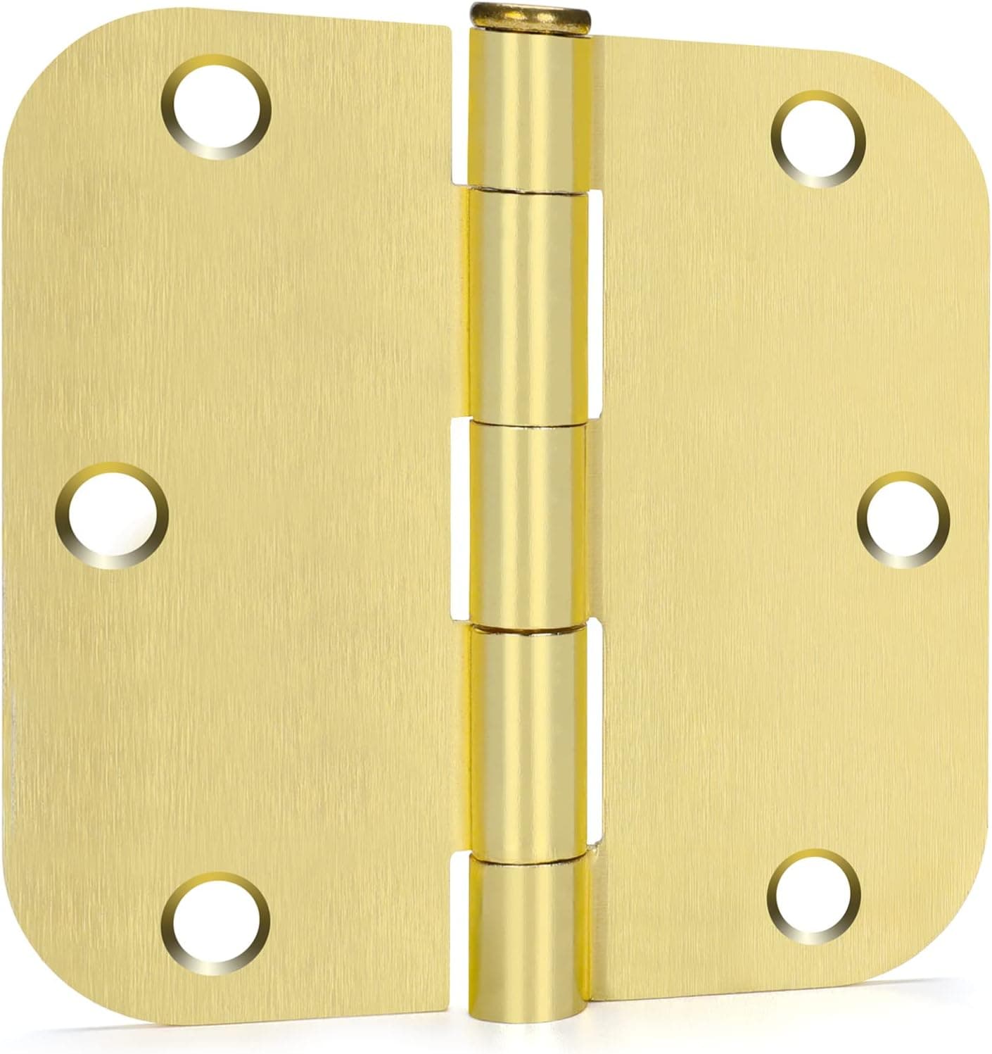 18Pcs 3.5 Inch Bright Polished Brass Door Hinges Gold 3-1/2'' x 3-1/2'' Door Hinges with 5/8''Radius Corners Polished Brass Interior Door Hinges by goldenwarm Door Hardware