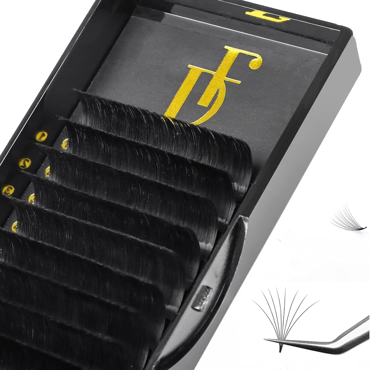 DF Eyelash Extension Easy Fan Volume Lashes 0.05mm D Cur 15-20mm Volume Lash Extensions Rapid Blooming Self Fanning Dream Flower Lash Extension