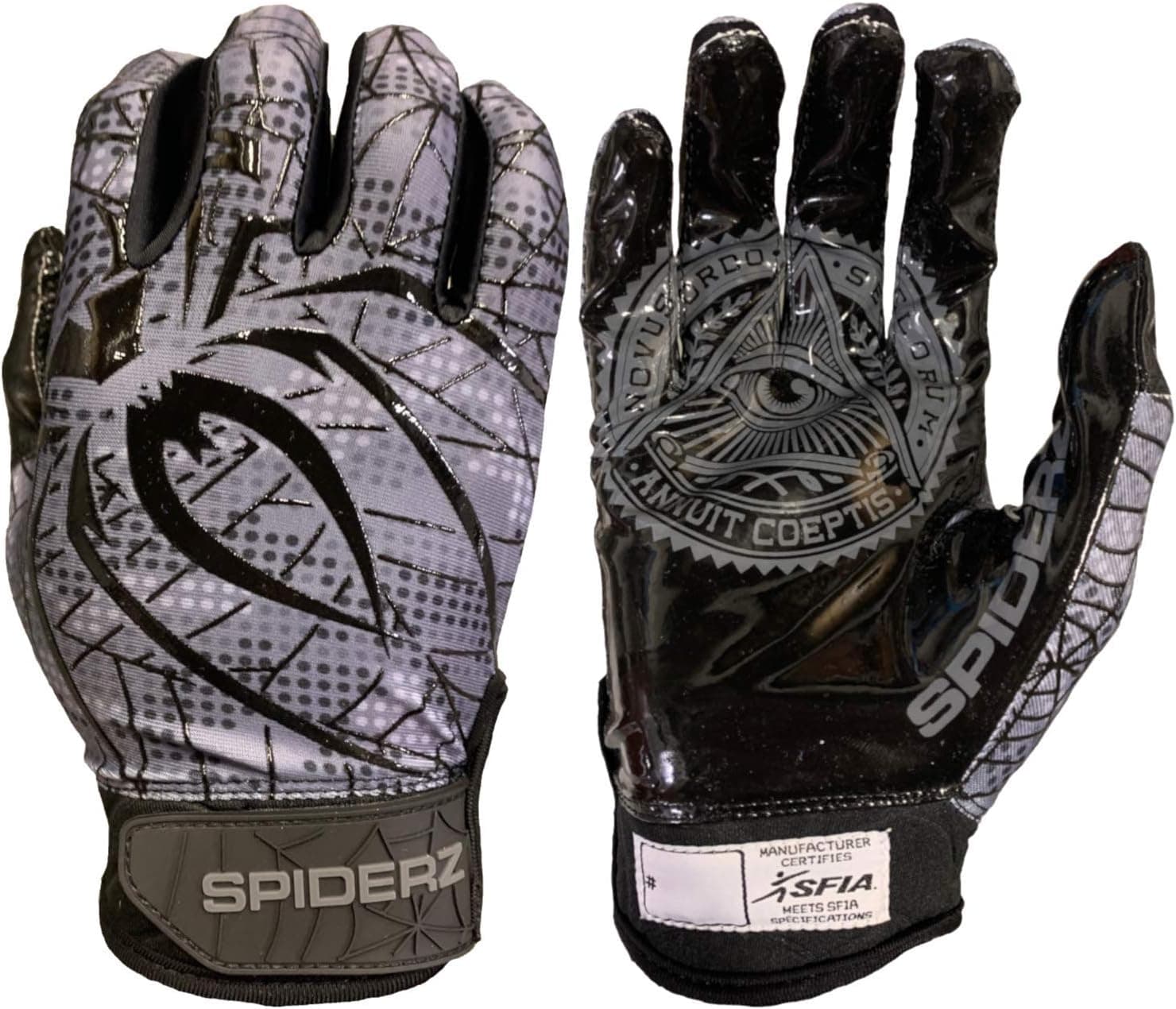 Spiderz RAW Adult Football Gloves