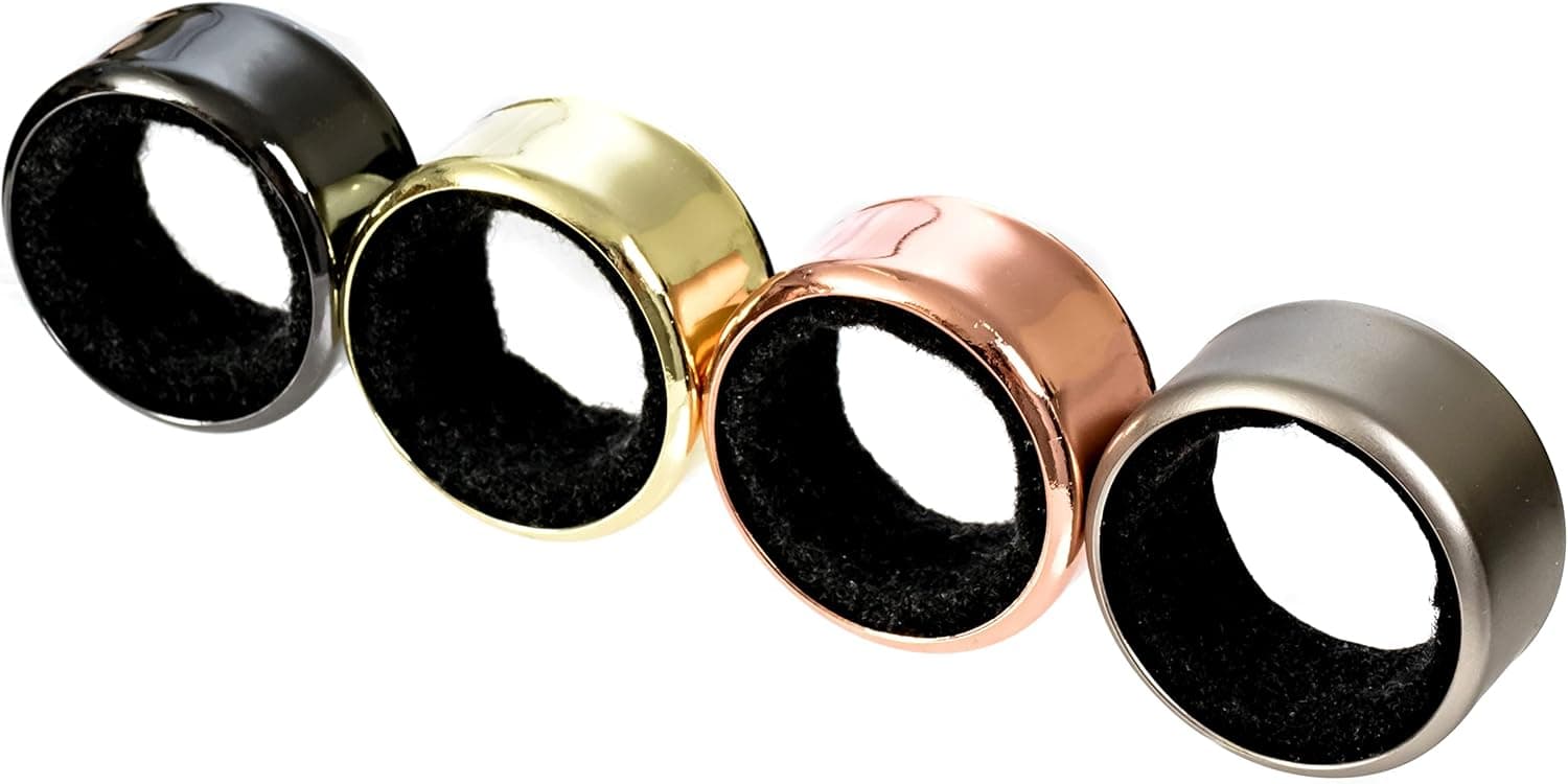 VinoDrip Wine Drip Ring Set 4 Piece, Stainless Steel Wine Bottle Collars, Leakproof Ring Drip Stoppers for Wine Bottles, Wine Stop Accessories for Bar and Home, Assorted Colors