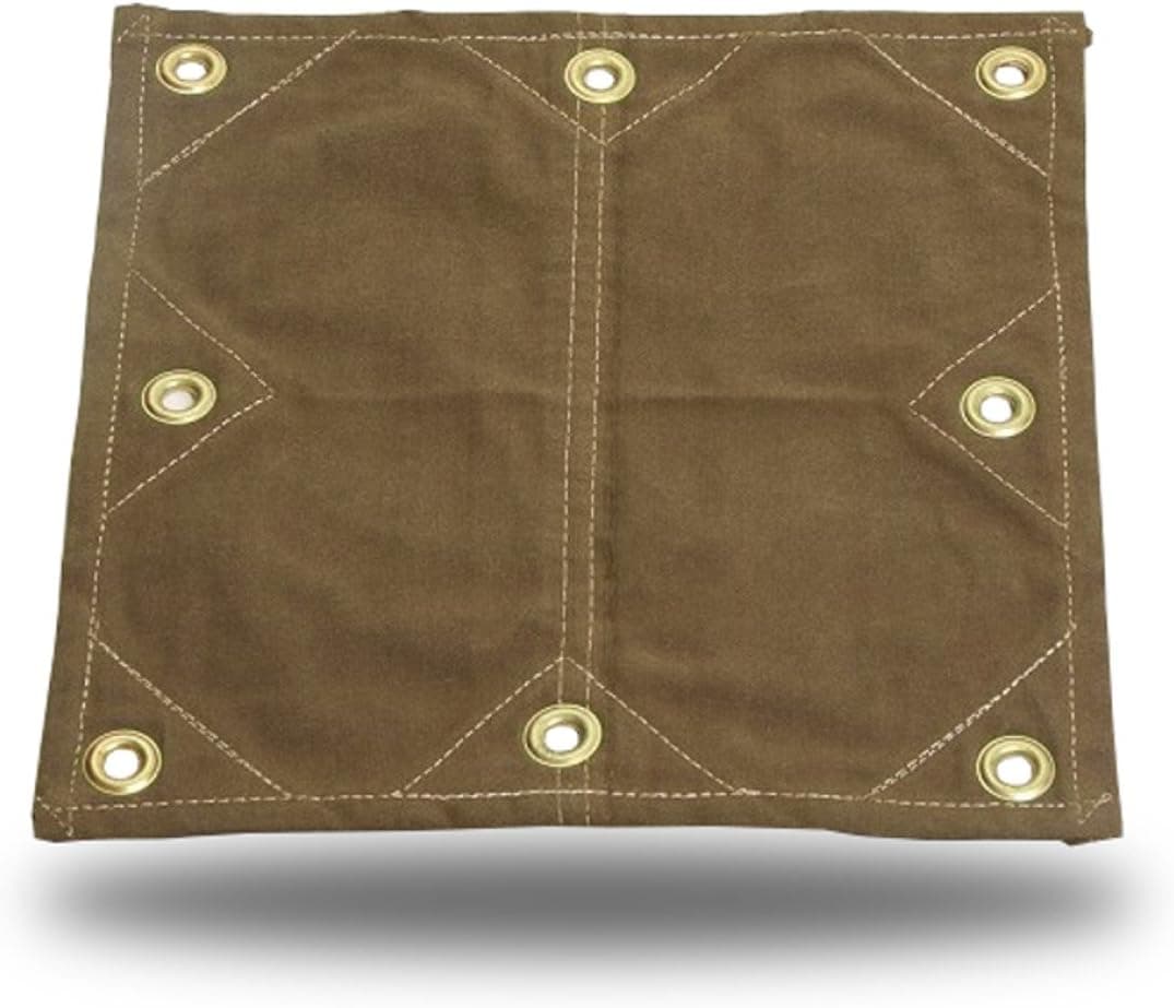 8x10 18oz Heavy Duty Canvas Tarp with 2' Grommets - Reinforced Patches! (8x10)