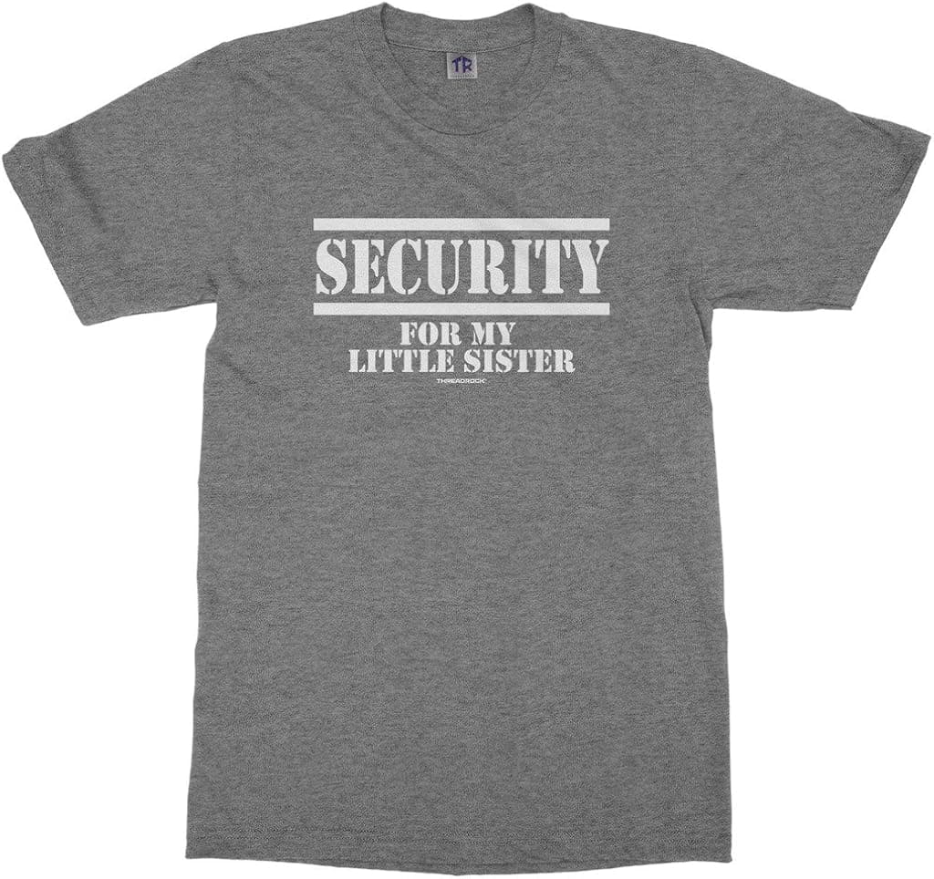 Threadrock Big Boys' Security for My Little Sister Youth T-Shirt