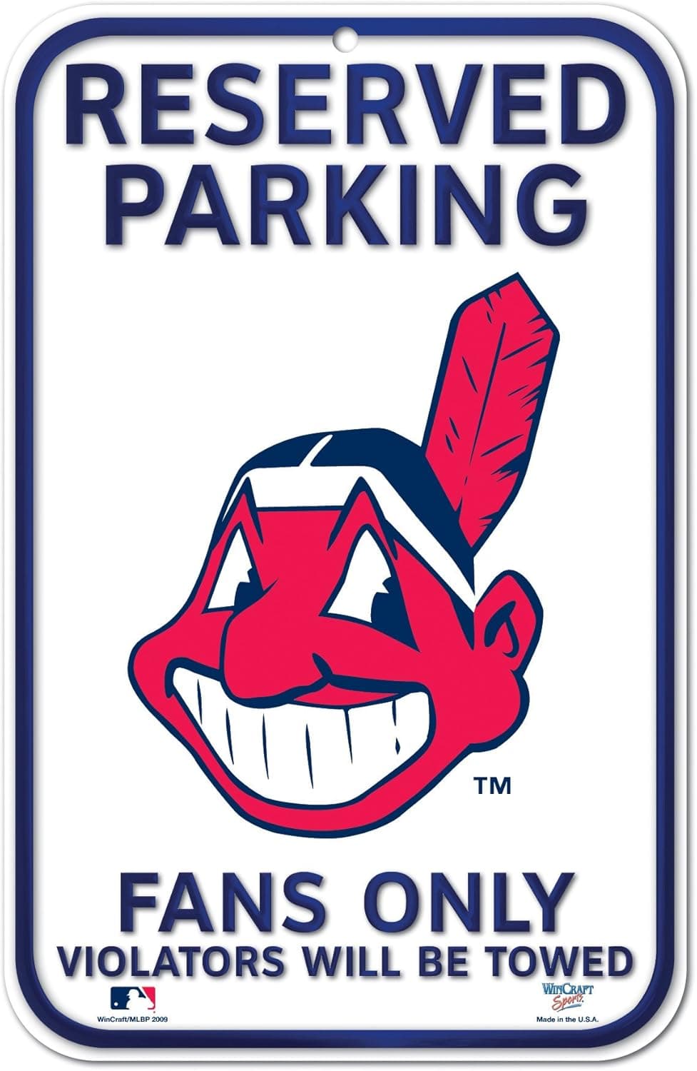 MLB Cleveland Indians 11-by-17 Inch Sign