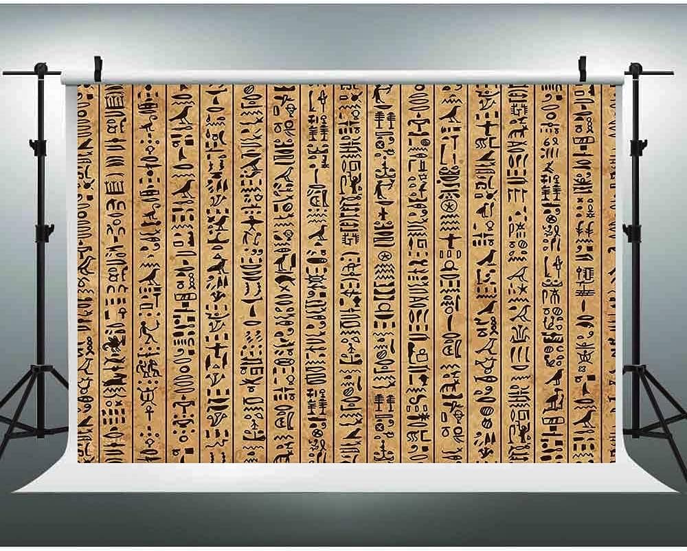 EOA 7(W) x5(H) FT Egypt Hieroglyphs Picture Backdrop Ancient Egyptians Civilization Photogrpahy Background Party Archaeology History Travel YouTube Booth Wall Mural Studio Prop