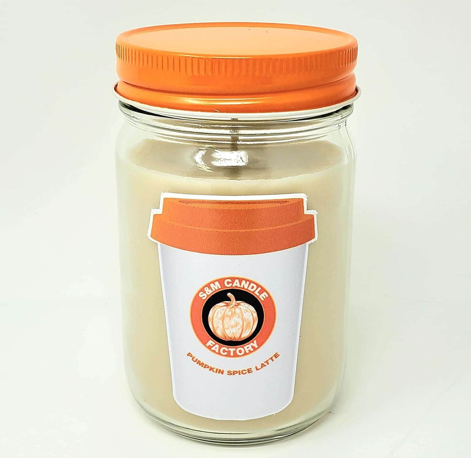 Clearance Priced ~ Pumpkin Spice Latte Candle w/Essential Oils ~ New Scent! ~ All Natural Premium Soy & Coconut Wax Candle ~ Coffee / Fall / Pumpkin ~ Handmade in USA (12oz Jar)