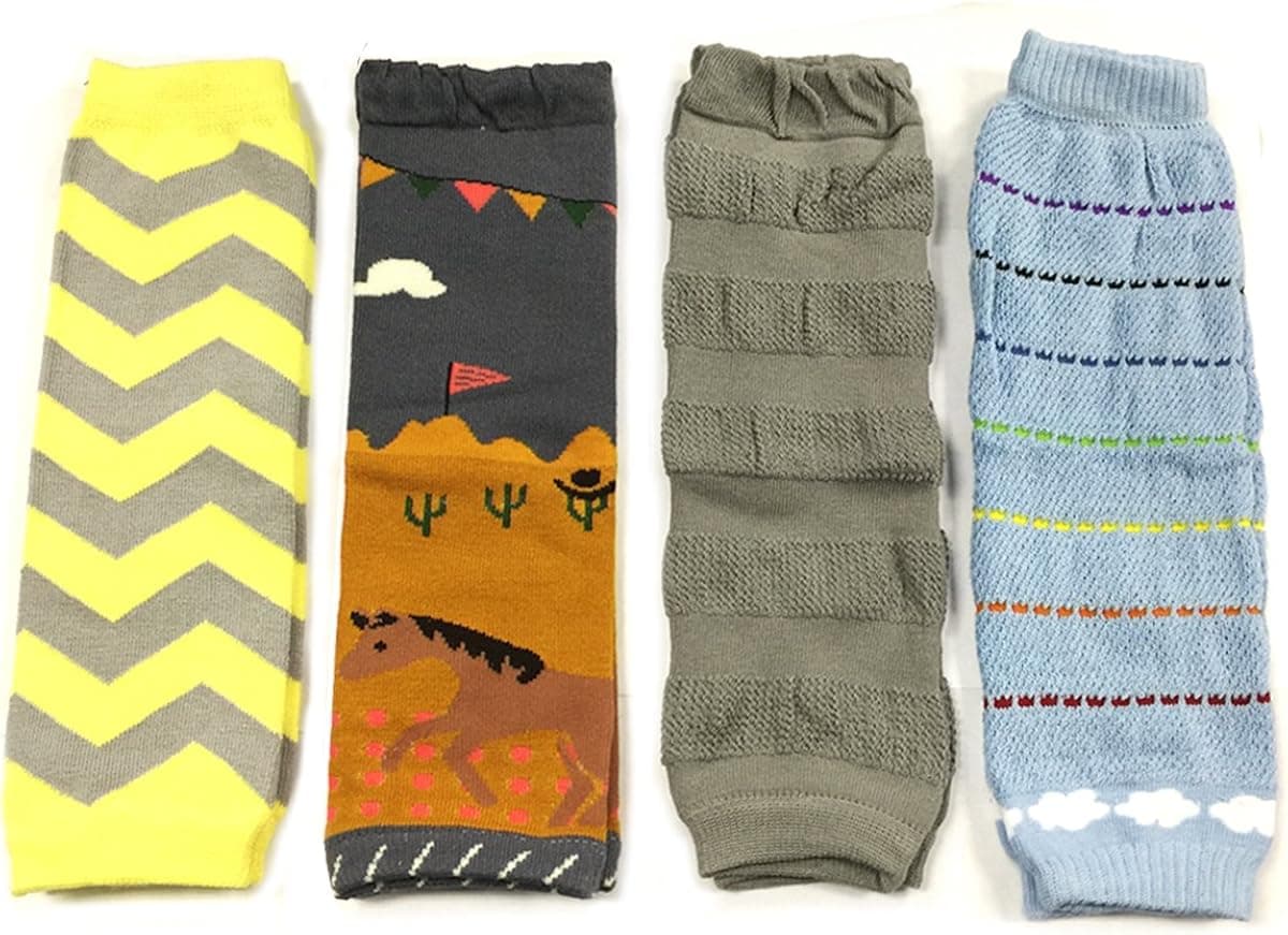allydrew 4 Pack Baby Leg Warmer Set & Toddler Leg Warmer Set for Boys & Girls