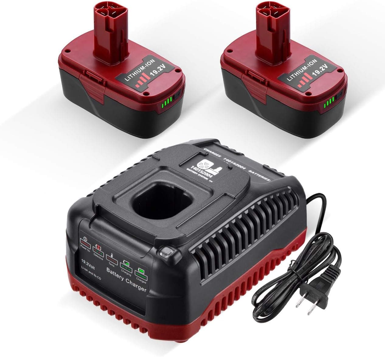 Powerextra 2 Pack 5.0Ah 19.2Volt Lithium Replacement Battery for 19.2V 130279005 1323903 130211004