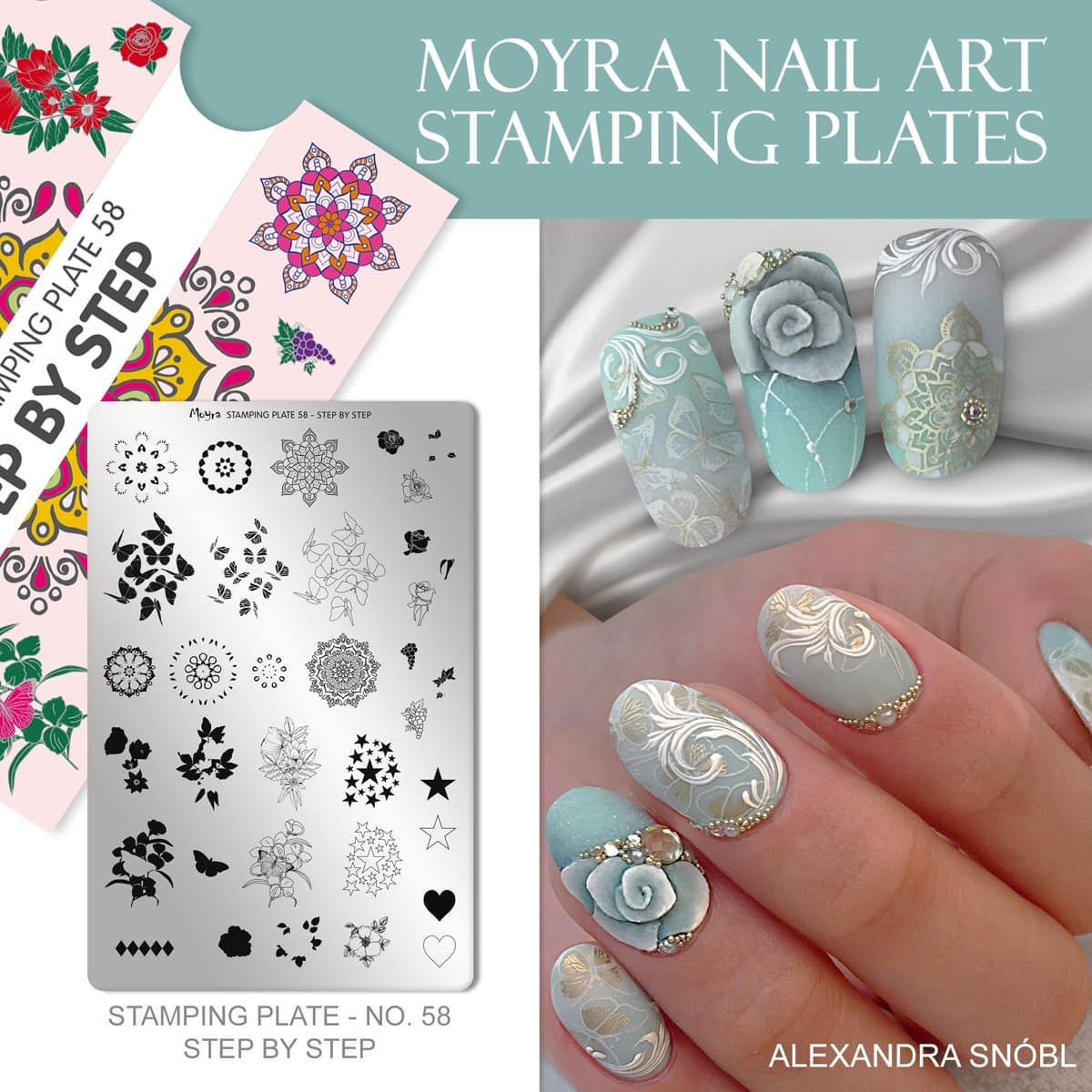 MOYRA Stamping Plate 58"Step by Step" Stamping in Layers MOYRA Stamping Plate