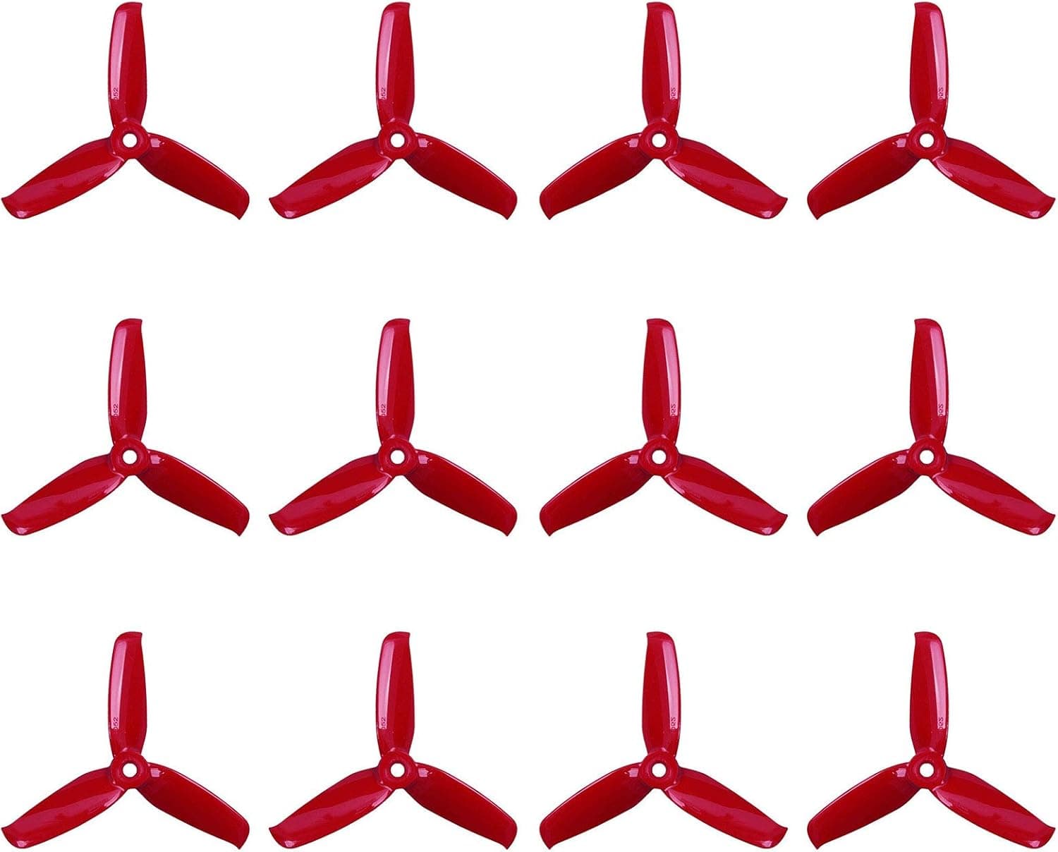 Gemfan 4052 4 inch 3-Blade Propellers Props Tri-Blade CW CCW Propeller for 2205 2206 2207 Brushless Motor and 210 220 230 260 FPV Drone Racing Quadcopter Frame (6 CW + 6 CCW)