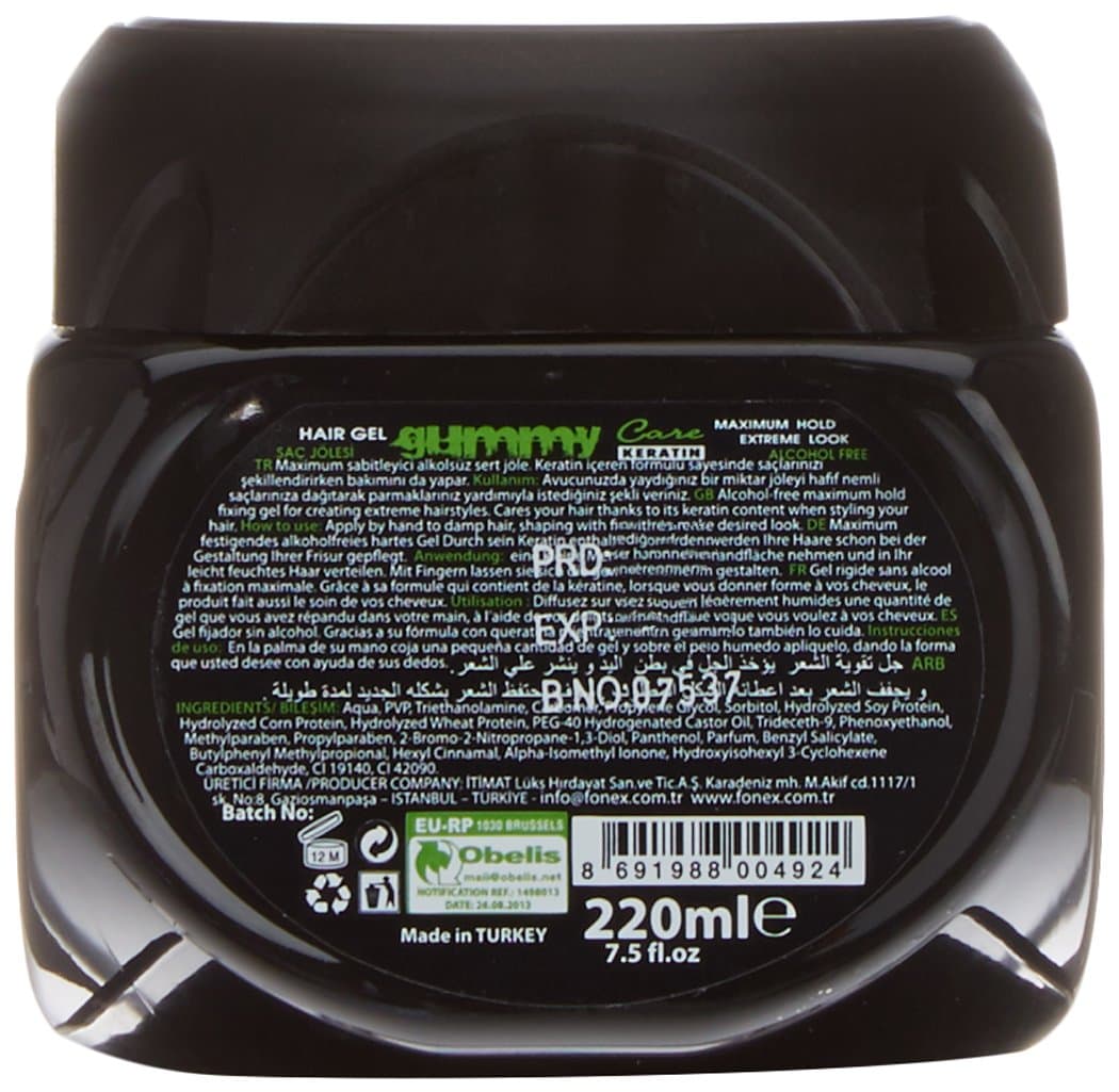 Gummy Keratin Hair Gel, 7.5 Fluid Ounce