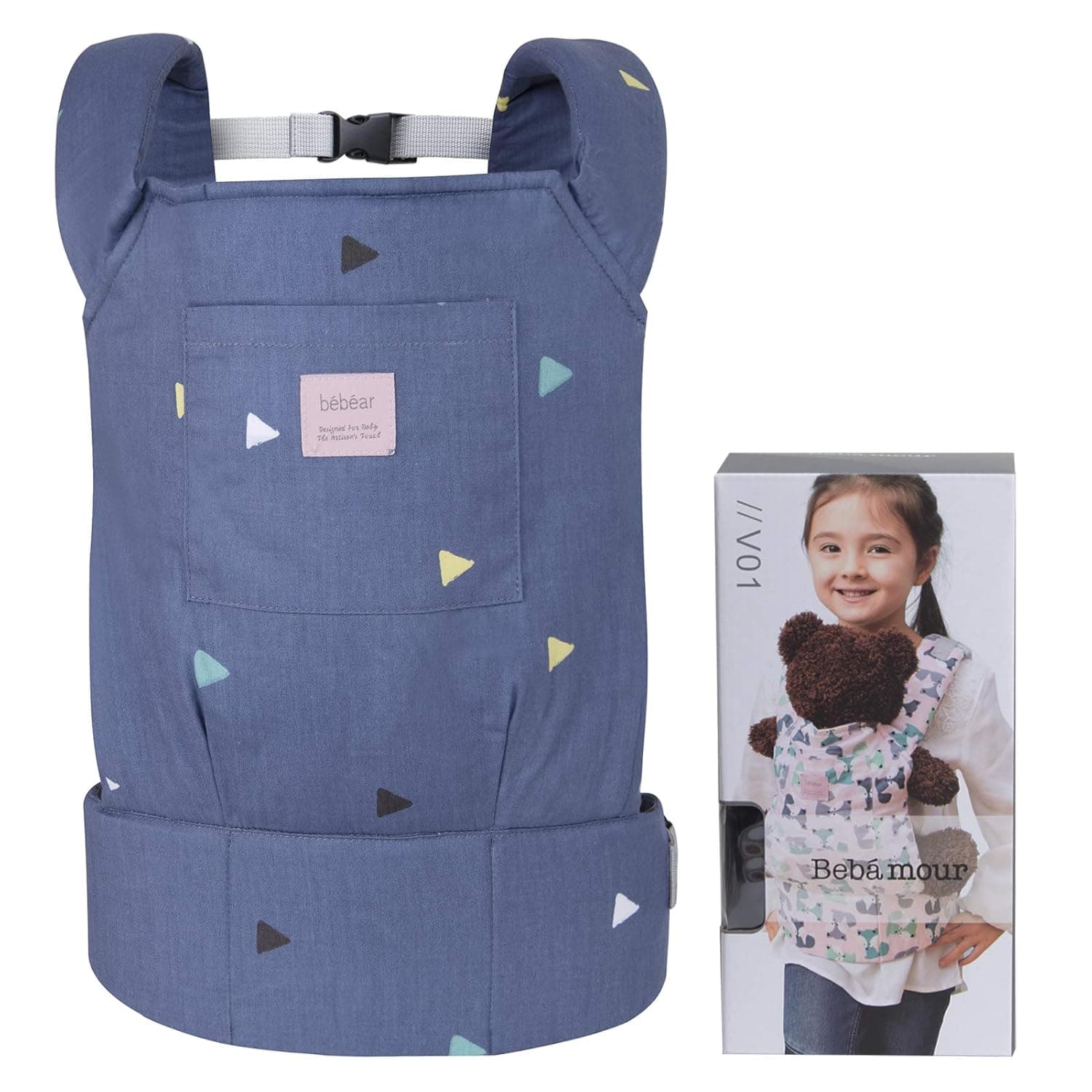 Bebamour Doll Carrier Original Reborn Baby Doll Carrier for Doll Toys Doll Carrier for Girls and Boys (Dark Blue)