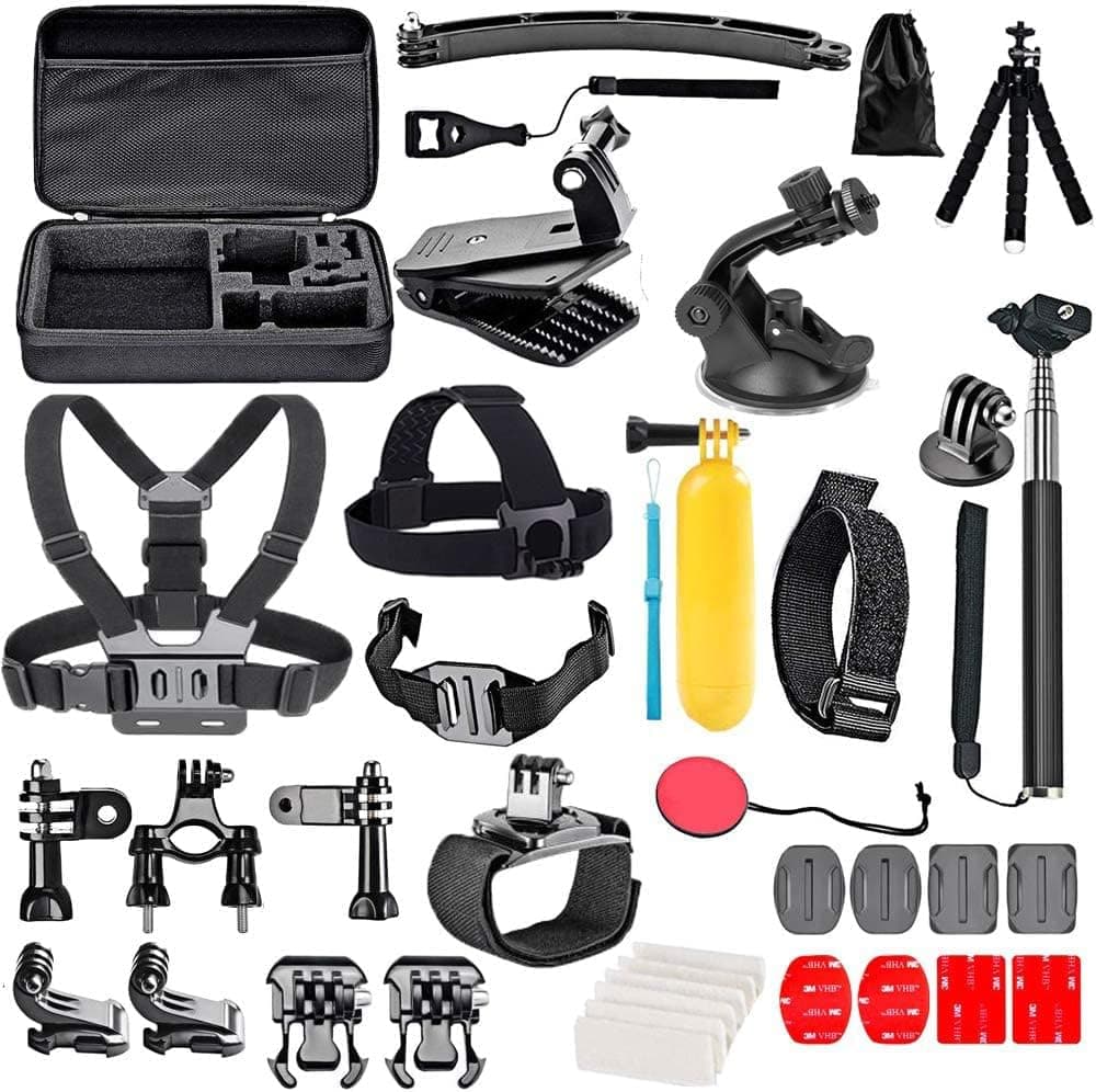 TANSUO Action Camera Accessories Kit for GoPro Hero 10 9 8 Max 7 6 5 4,Also Compatible with Xiaomi Yi 4K WiMiUS Lightdow DBPOWER Insta360 DJI SJCAM APEMAN AKASO