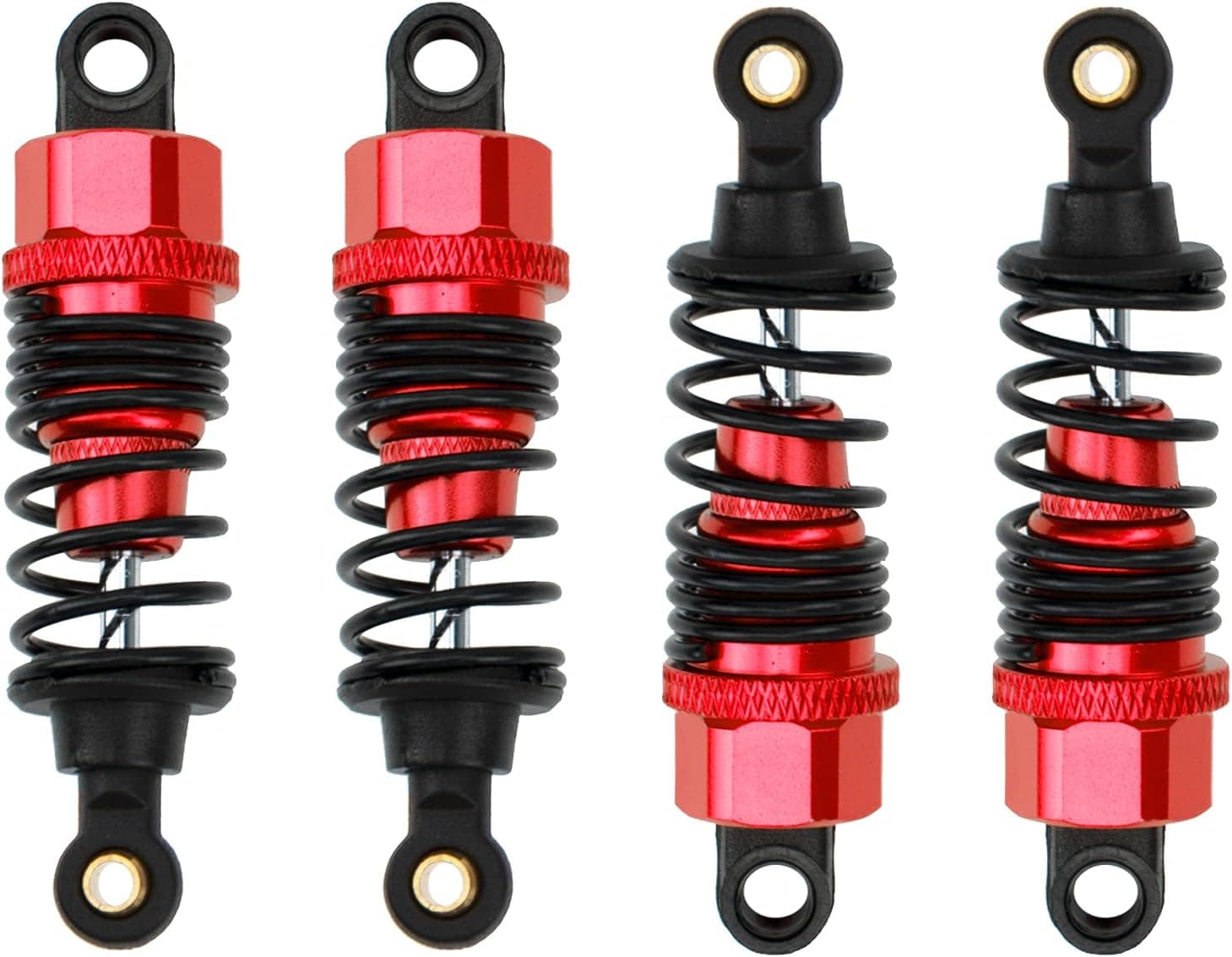 ShareGoo 4Pack Adjustable Shock Absorber Damper 68mm 102004 Compatible with HPI HSP Traxxas Losi Axial Tamiya Lightning EP 1/10 On-Road Drift Car (Red)