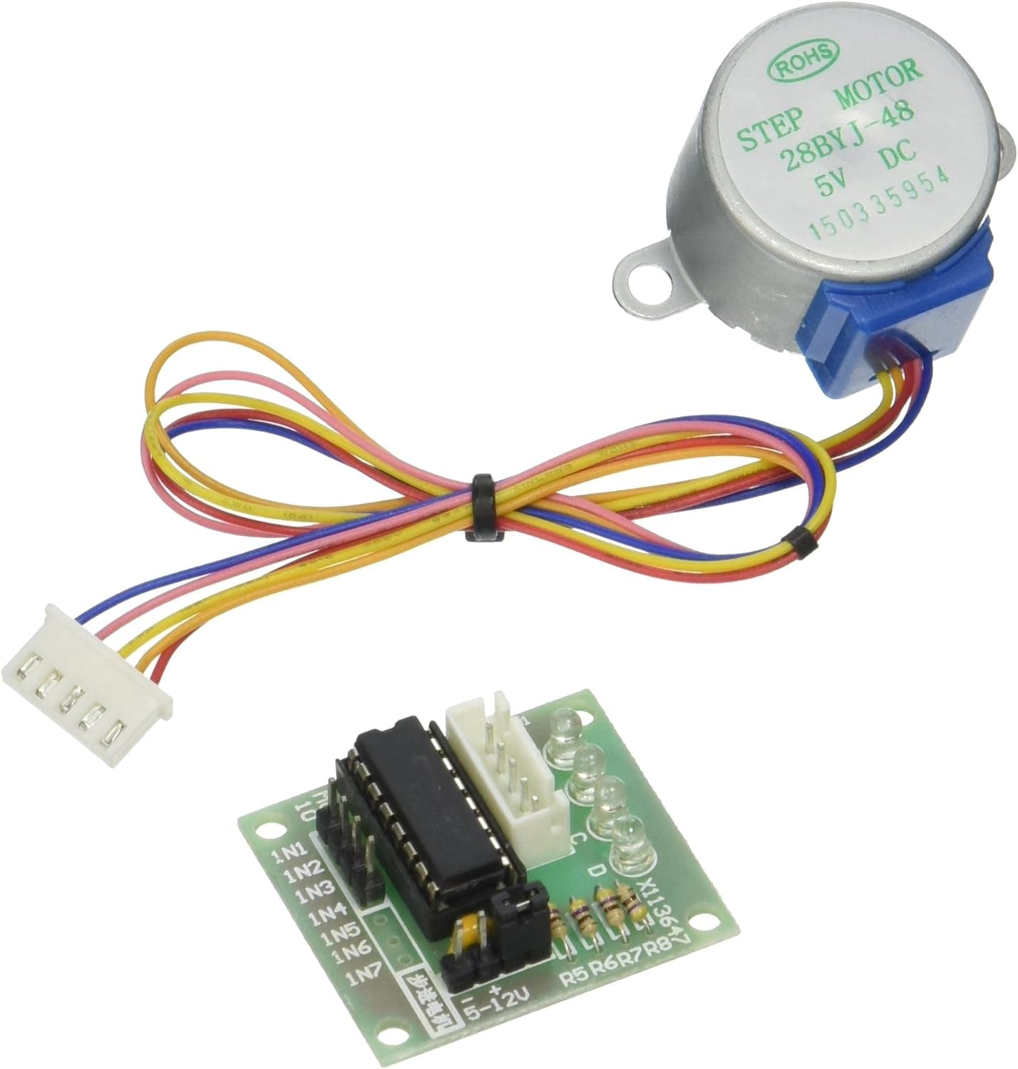 TOOGOO(R) 28BYJ-48 28BYJ48 DC 5V 4-Phase 5-Wire Stepper Motor with ULN2003 Driver Board