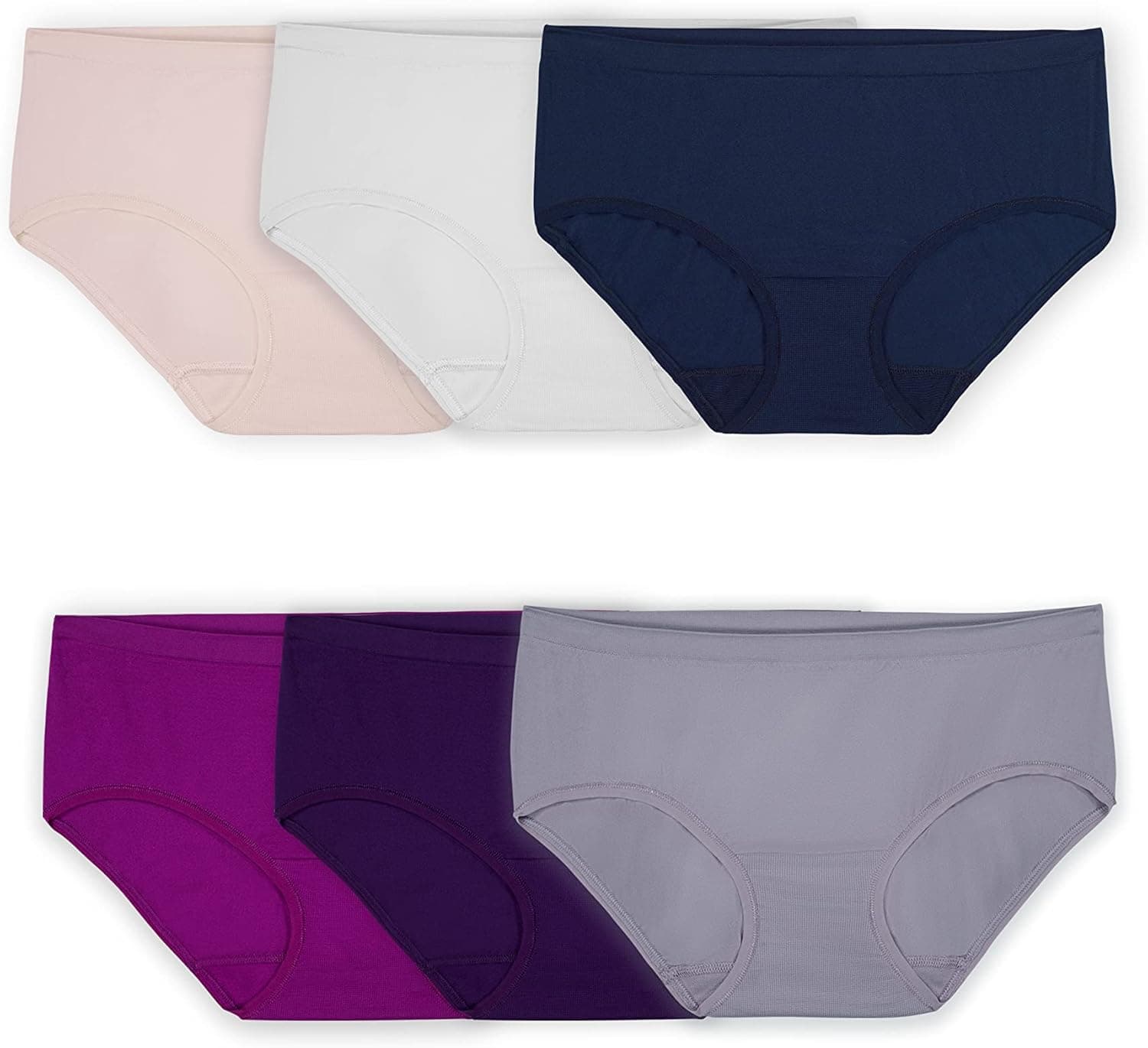 Fruit of the Loom Women’s No Show Seamless Underwear, Amazing Stretch & No Panty Lines, Available in Plus Size