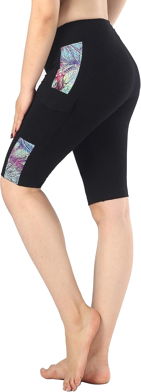 Munvot Women Running Workout Tights Yoga Shorts Pockets