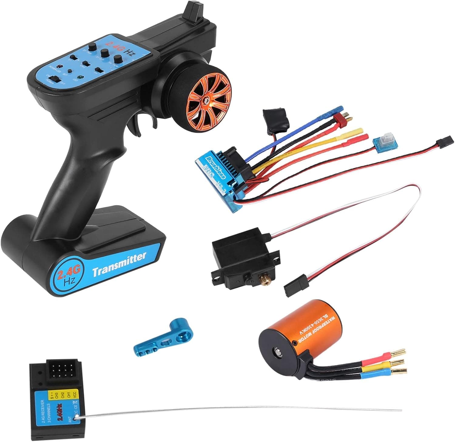 Haudang Brushless Upgrade Kit Motor ESC Receiver Remote Controller Servo Set for 144001 A959-B A979-B RC Car Spare Parts