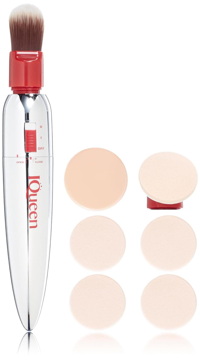 Iqueen Professional Dual Speed Vibrating Makeup Puff and Brush Applicator, 195 Gram