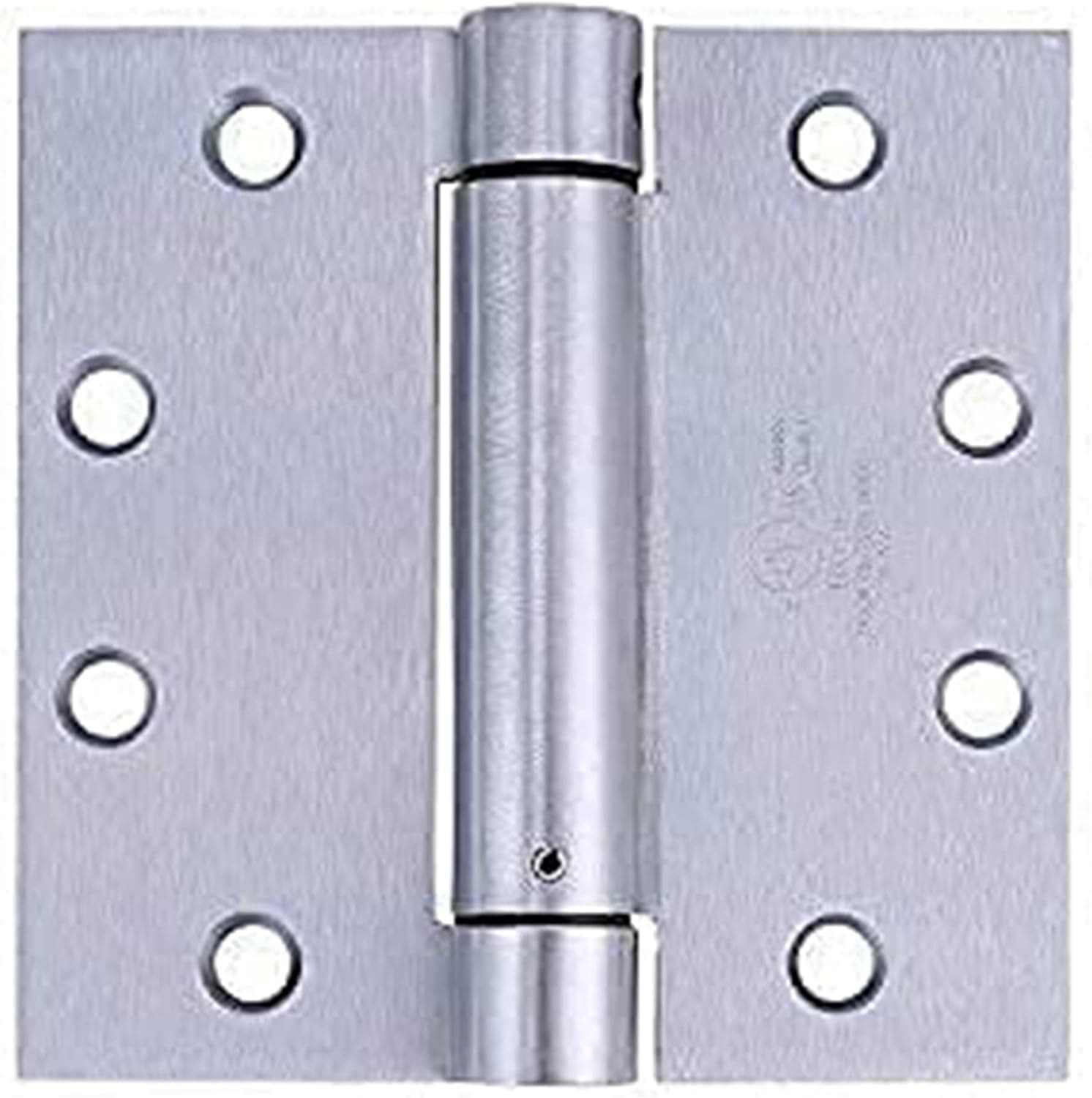 S. Parker Self Closing Slim Spring Hinges 4-1/2" X 4-1/2" For Medium And Heavyweight Metal Or Wood Doors In Satin Chrome Finish (Set Of 3 Hinges)