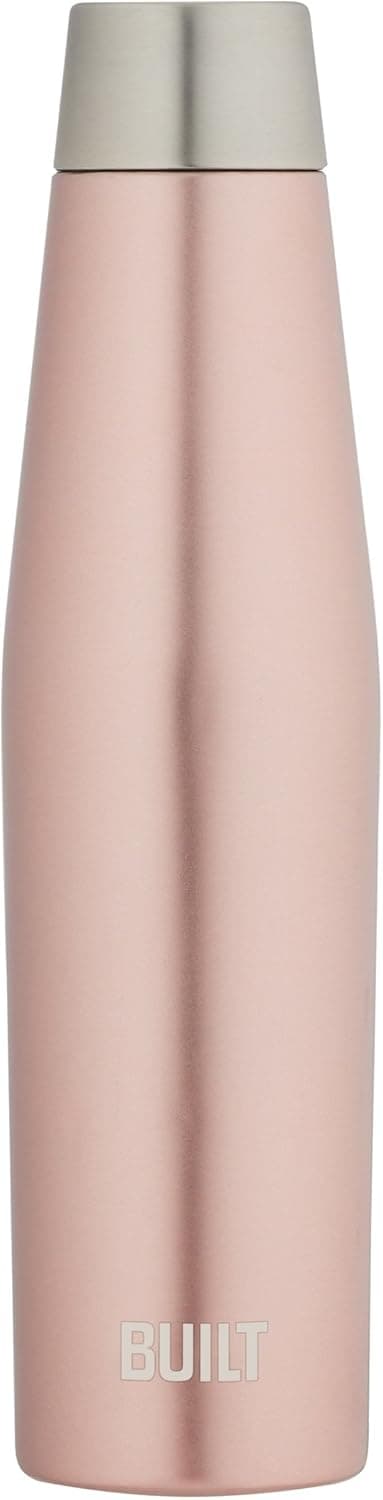 BUILT 18-Ounce Apex Perfect Seal Double Wall Vacuum Insulated Water Bottle Rose Gold 5233259
