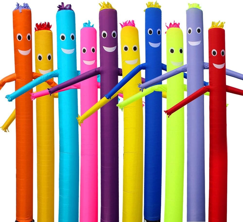 20ft 18'' Inflatable Tube Sky Puppet Tube Man Air Puppet Wind Flying Air Sky Tube Promotional Balloons Advertising Waver People Dancer NO Blower (Yellow)