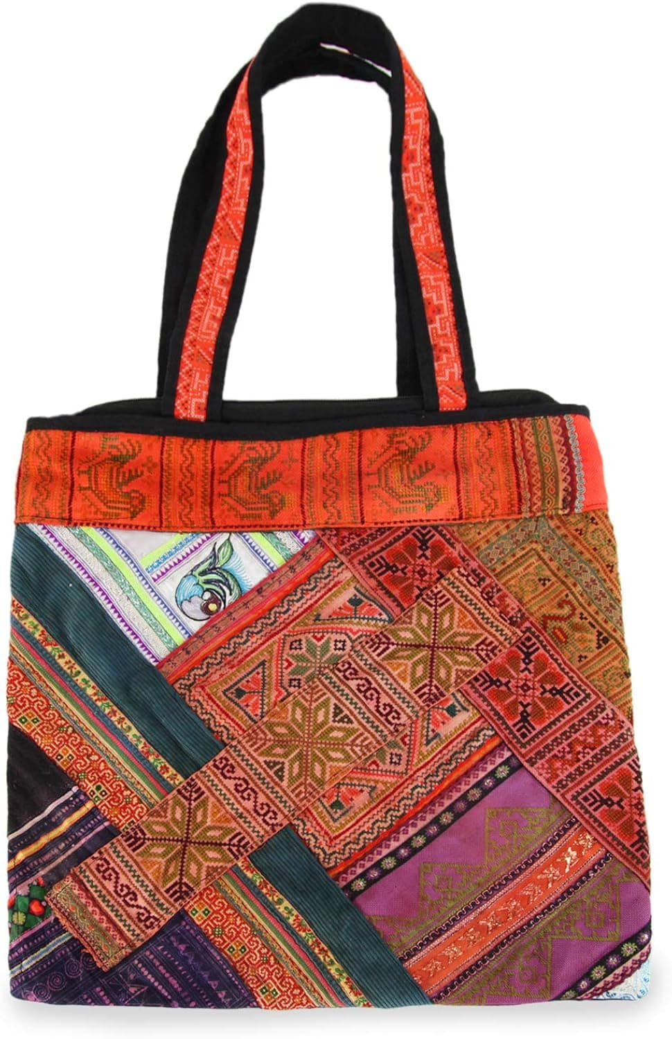 Miranda Anh Hand-stitched Crafted Boho Tote Bag with Tribal Design