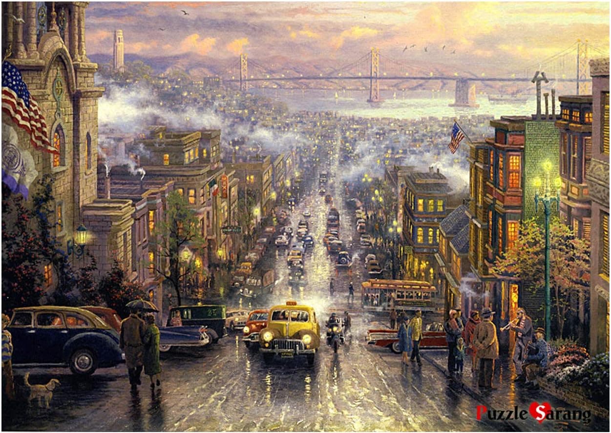 [PuzzleLife] San Francisco | 1000 Piece - Large Format Jigsaw Puzzle. Can be Enjoyed Puzzle Game by All Generation. Beautiful Decoration, Pleasant Play.