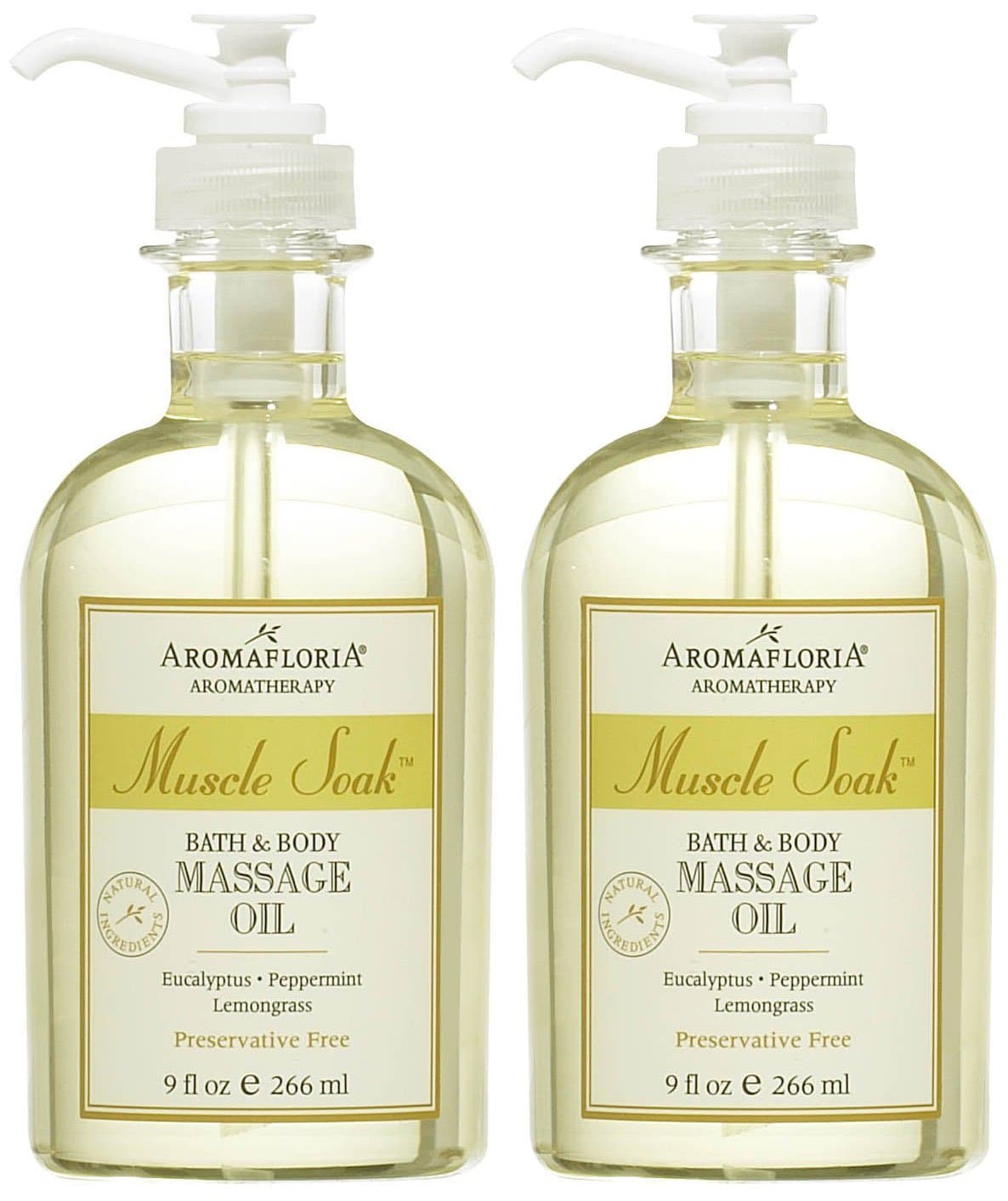 Aromafloria Stress Less Massage Oil - Eucalyptus - 9 oz - 2 pk