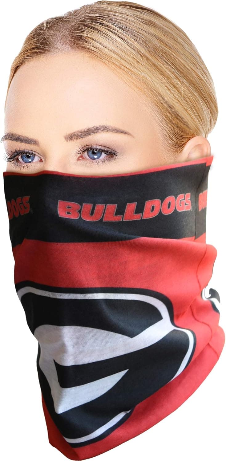 Littlearth unisex-adult NCAA Georgia Bulldogs Superdana Neck Gaiter, Team Color, 10" x 19"