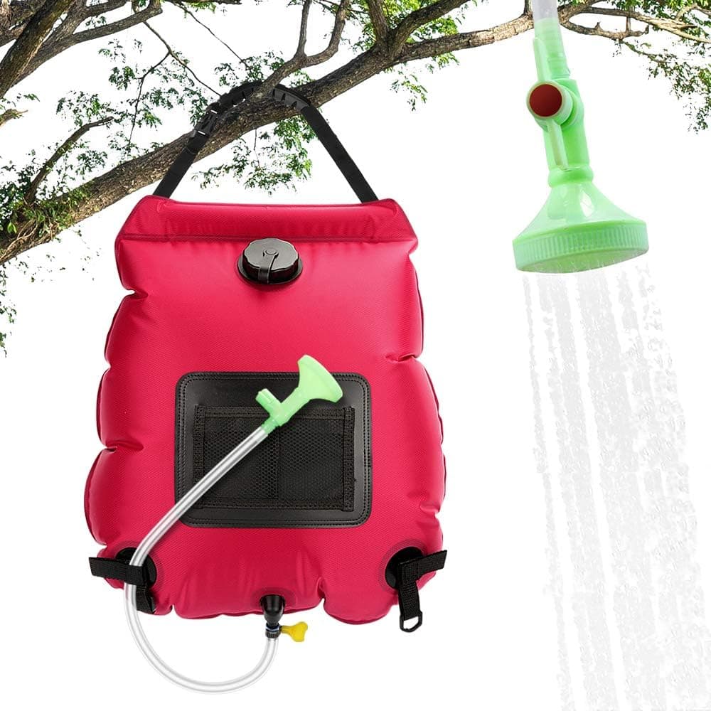 Ranjima Solar Shower Bag for Camping, Summer Solar Shower Bag Sun Shower Bag, 5 gallons/20L Portable Solar Heating Camping Shower Bag, Perfect for Camping Swimming Outdoor Traveling Hiking Climbing