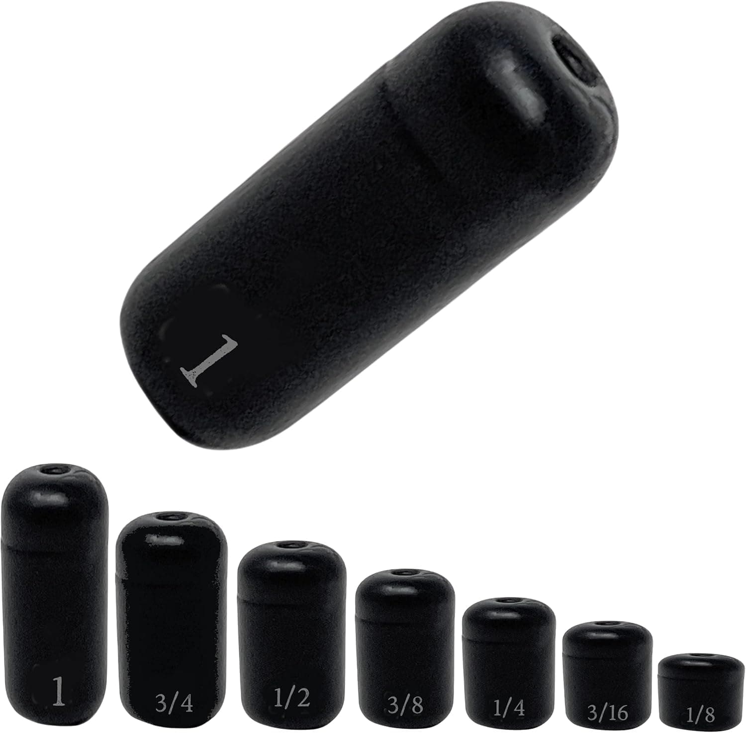 Reaction Tackle Tungsten Barrel Weights/Fishing Sinkers, Carolina Rig for Bass - Size Stamped on All Weights