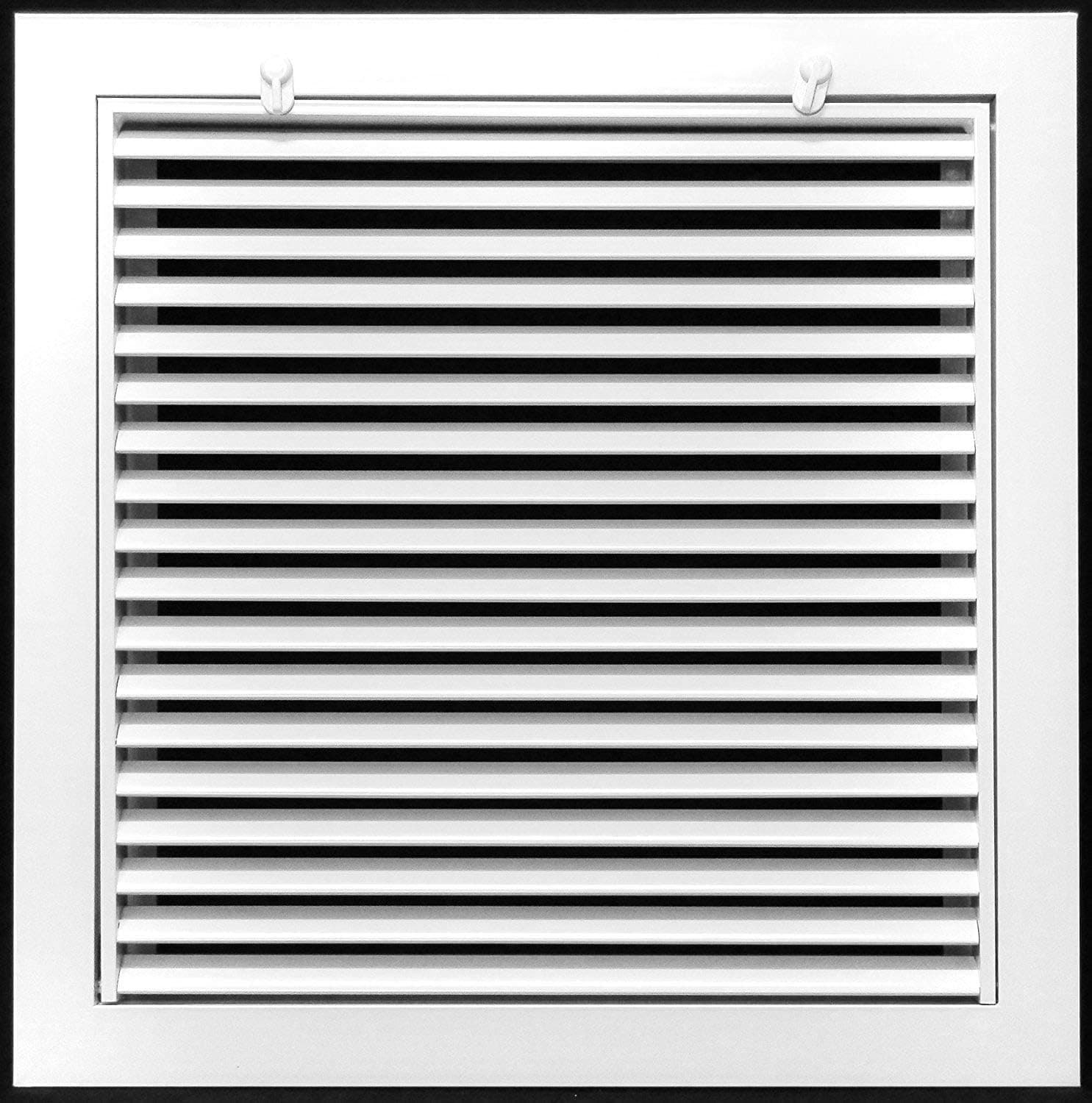 12" X 12" Aluminum Return Filter Grille - Easy Airflow - Linear Bar Grilles [Outer Dimensions: 13.75w X 13.75h]