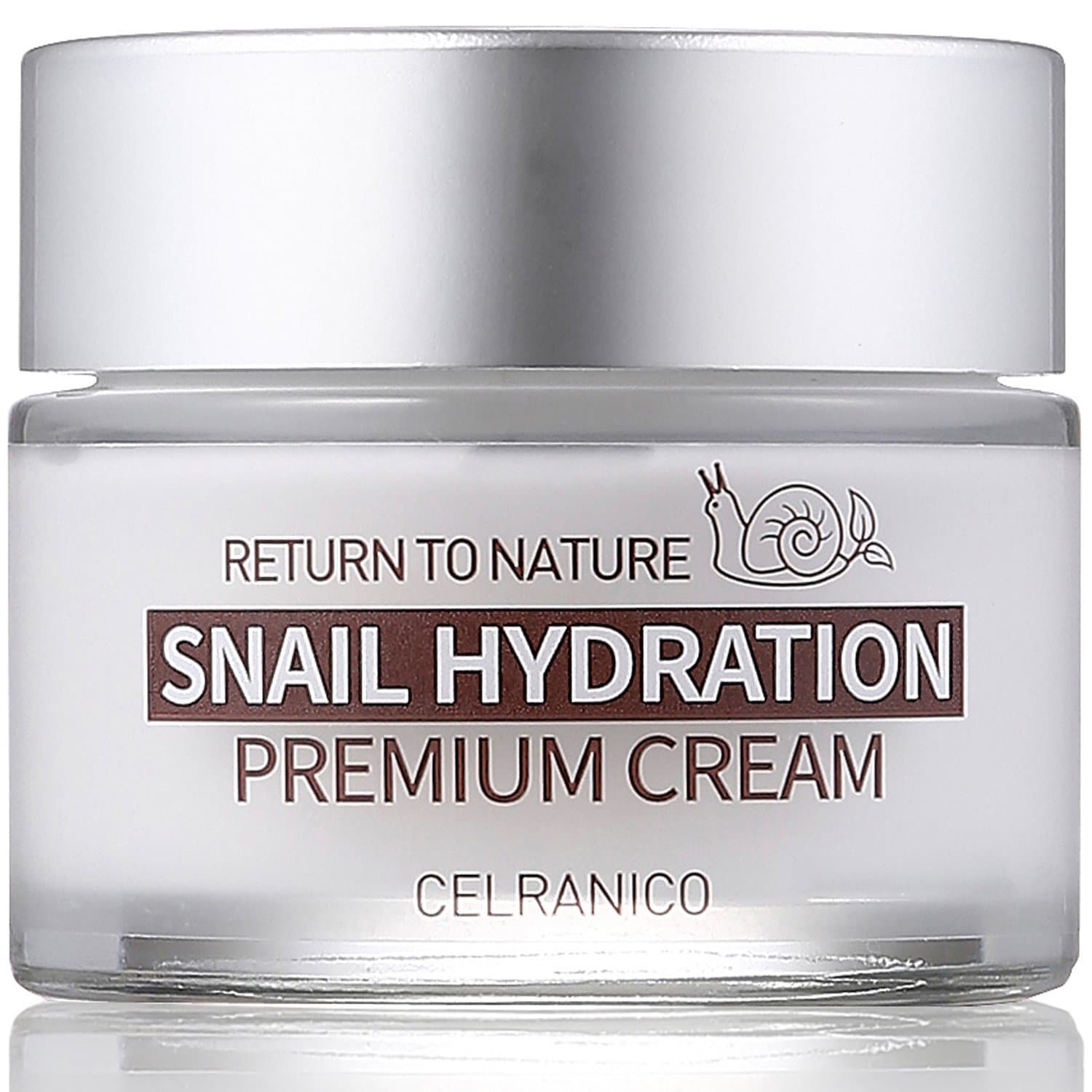 Made in Korea - Premium Snail Cream by Celranico - 50ML - Lightly Scented/Lightweight - Hydrates/Moisturizes Dry Skin - Day & Night Use - Spa Quality - All Skin Types - Paraben-Free - Natural-Based