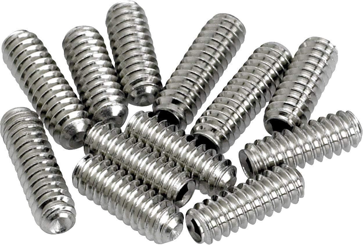 Bulk Pack Qty 100 - Bridge Saddle Height Adjust Set Screws for Guitar/Bass - MonsterBolts (#4-40 x 1/4" (Inch), Stainless Steel)
