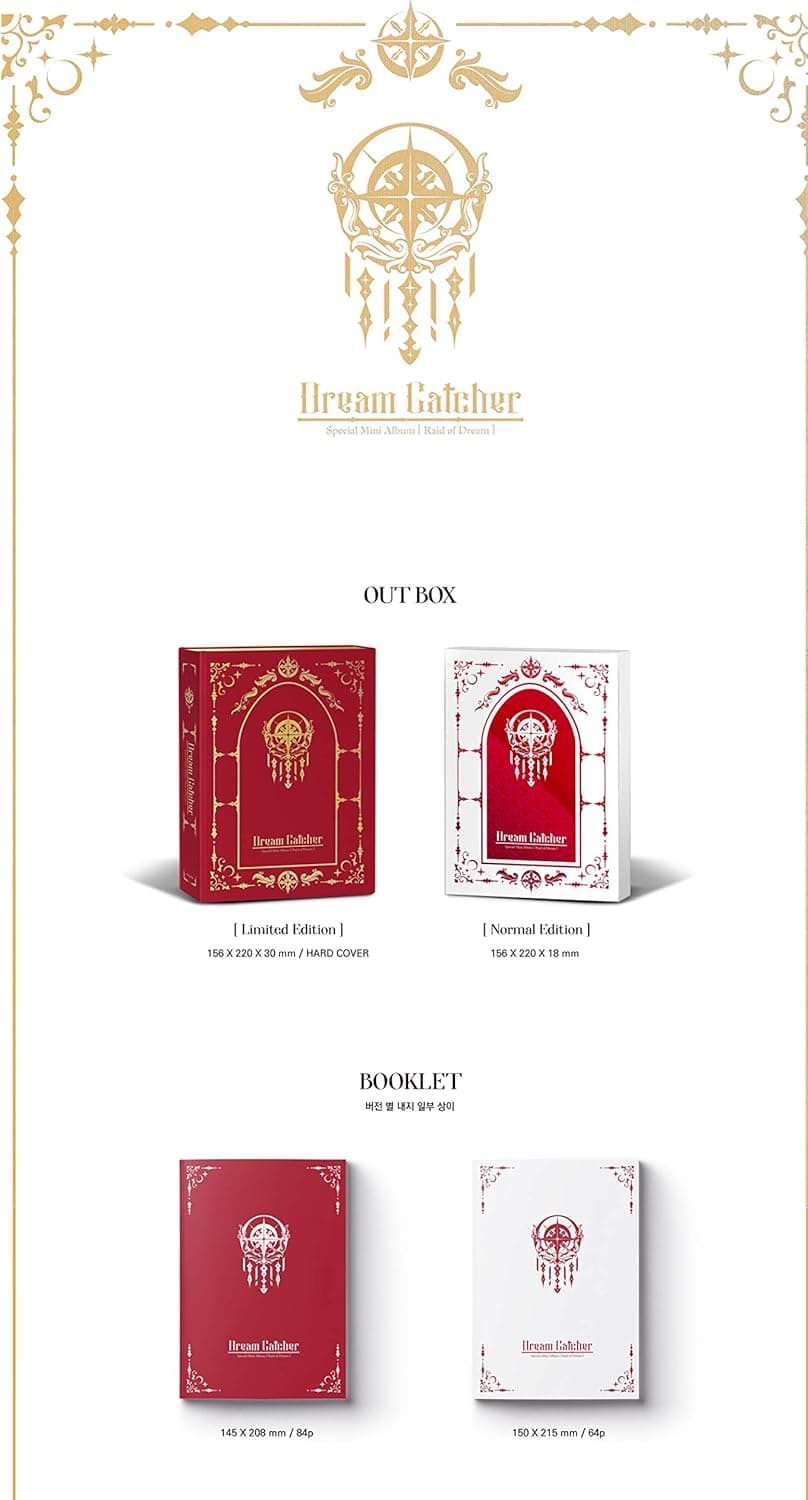 BIUTTIF Dreamcatcher - Raid of Dream [Limited Edition] (Special Mini Album) [Pre Order] CD, Booklet, Photocard, Folded Poster with Extra Decorative Sticker Set, Photocard Set