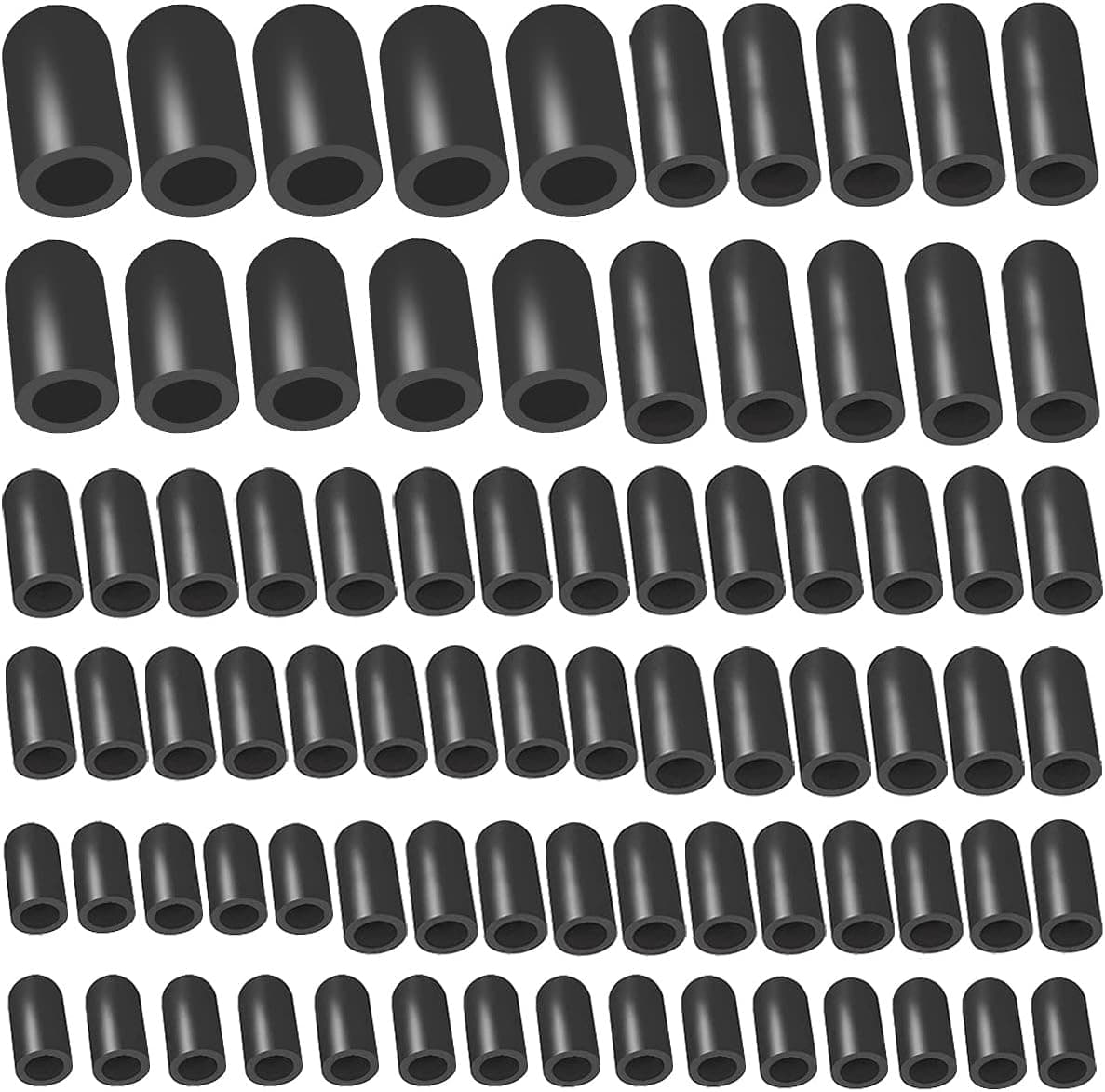 Vacuum Hose Caps, 80 PCS Vacuum Cap Assortment, Automotive Carb Line for Carburetor Vacuum Plugs, Intake Manifold Vacuum Fitting 6 Sizes