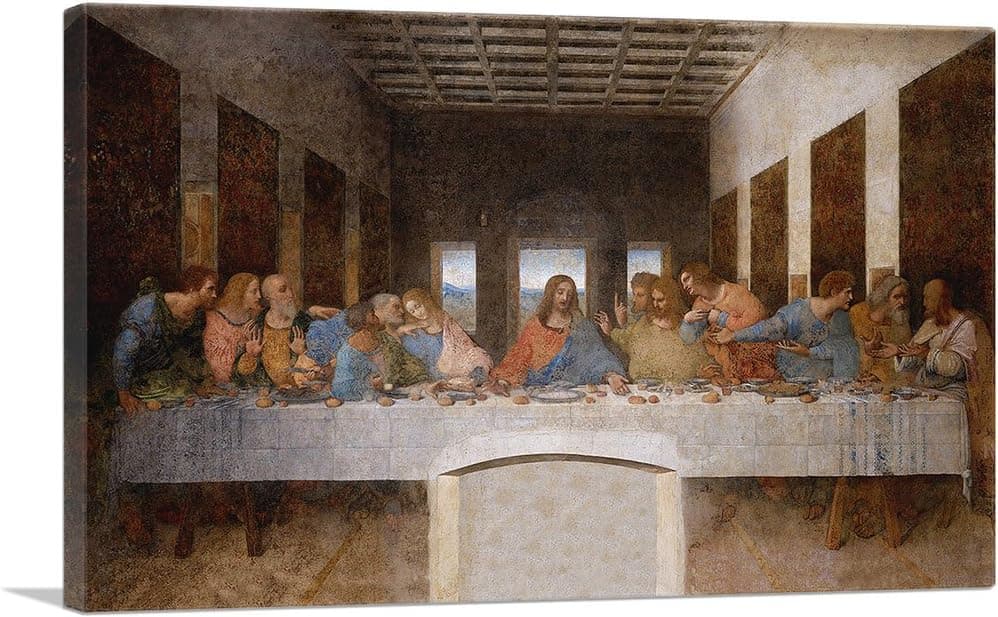 ARTCANVAS The Last Supper 1498 Canvas Art Print by Leonardo da Vinci - 26" x 18" (0.75" Deep)