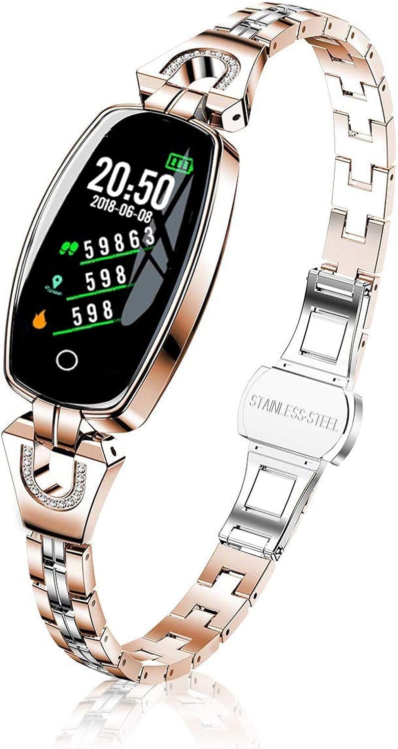 TMYIOYC Fitness Tracker, Fitness Watches for Women, Digital Watch with Heart Rate, Blood Pressure, Pedometer, Message Notification, Workout Activity Tracker, Sleep Monitor Wellness Watch