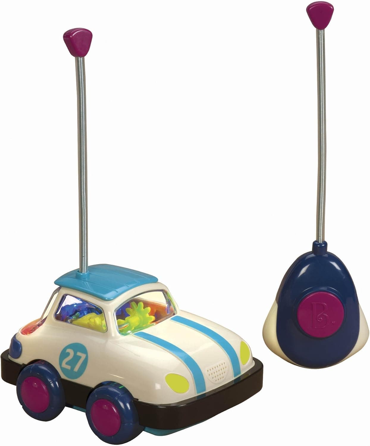 B. toys – Rally Ripster – One Button Remote Control Light-Up Toy Car for Babies & Toddlers 1 Year +
