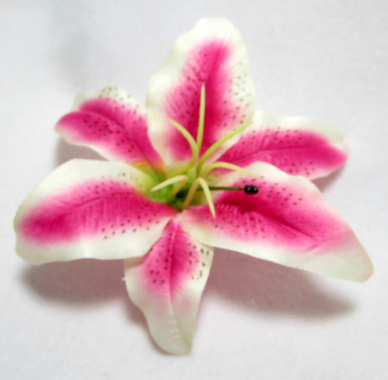 NEW Large Size Pink Stargazer Lily Flower Hair Clip
