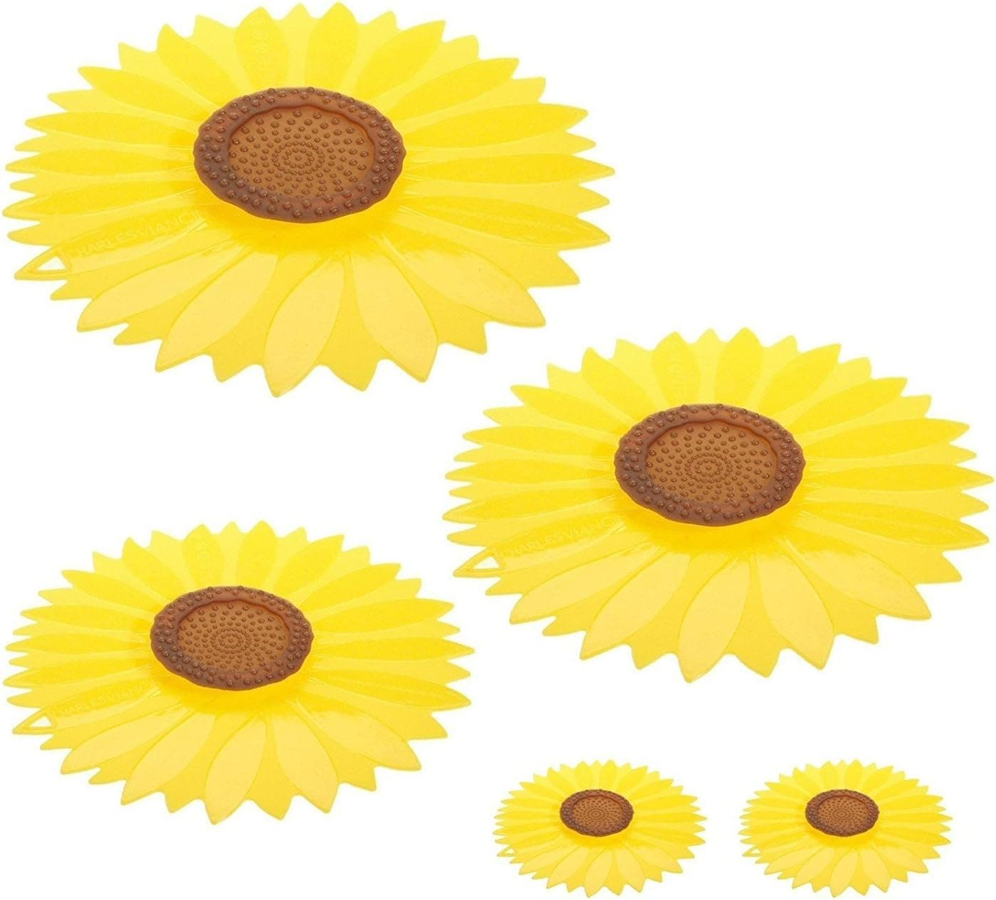 Charles VIANCIN The Sunflower 5pc Universal Silicone Food Storage Suction Lid Set