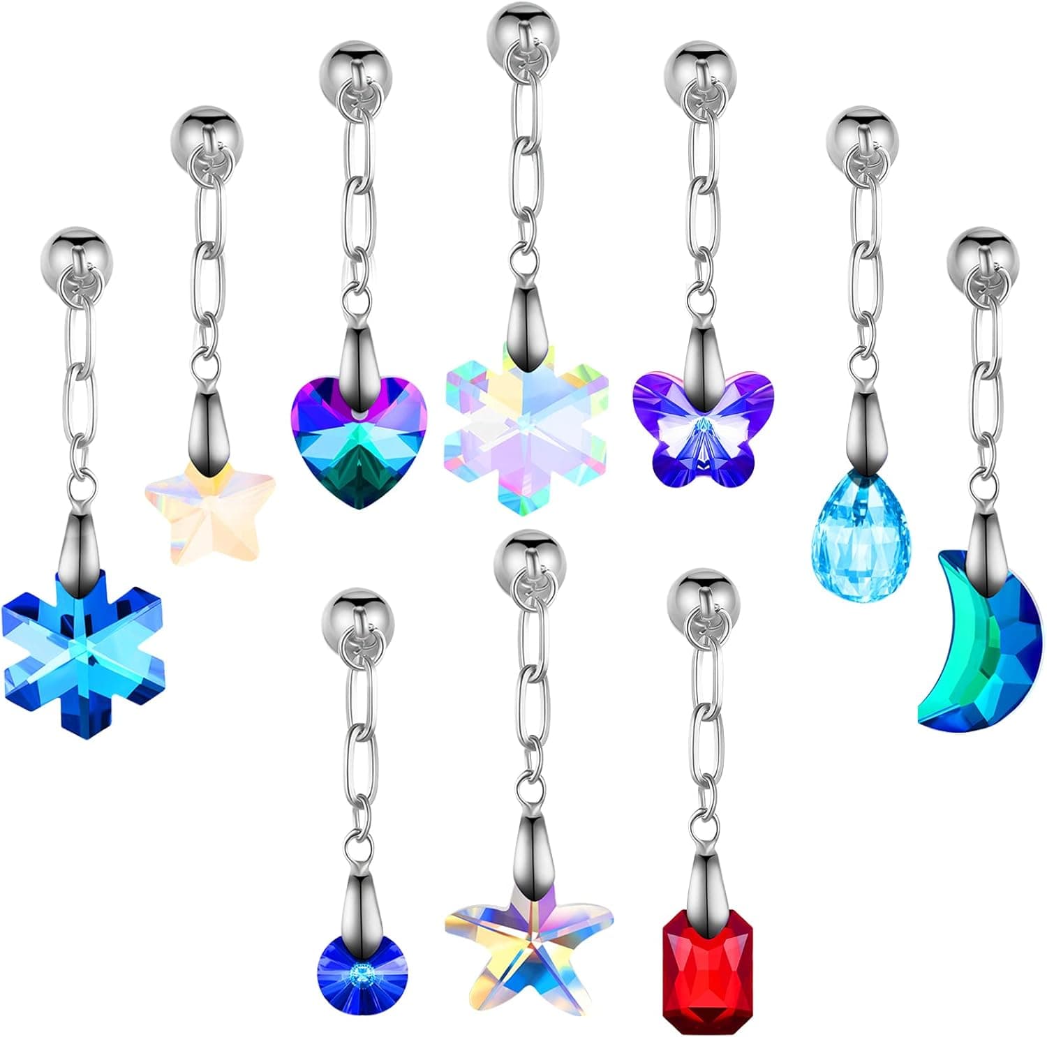10 Pieces Refrigerator Magnet Cute Fridge Magnet Crystal Pendants Magnets Colorful Locker Magnets for Refigerator Whiteboard Locker Kitchen Home Decorative