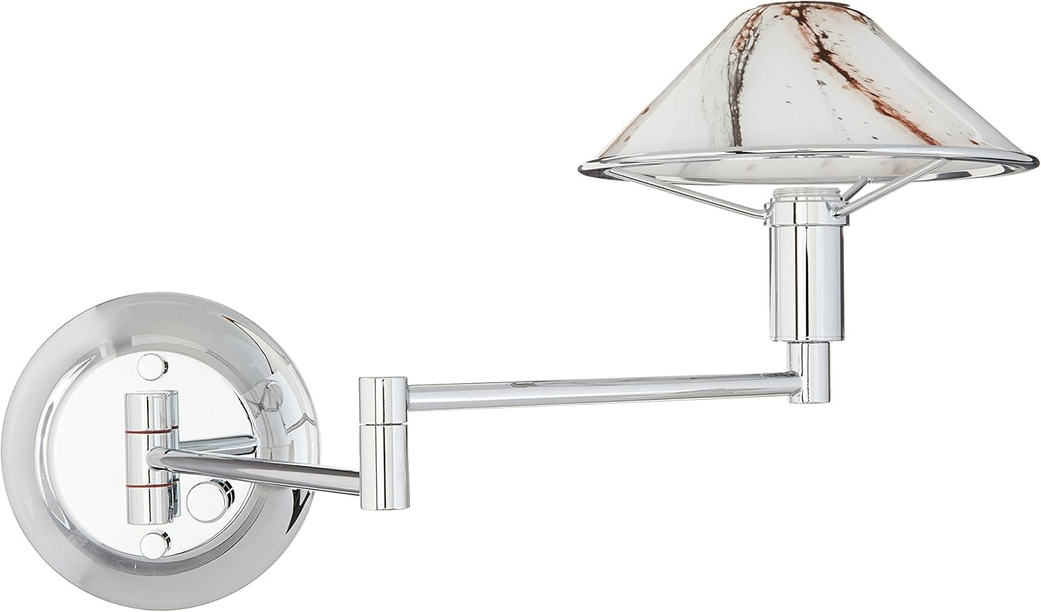 Holtkoetter 9426 CH MRB Lighting for The Aging Eye Halogen Swing-Arm Wall Sconce, Chrome with Marble Glass
