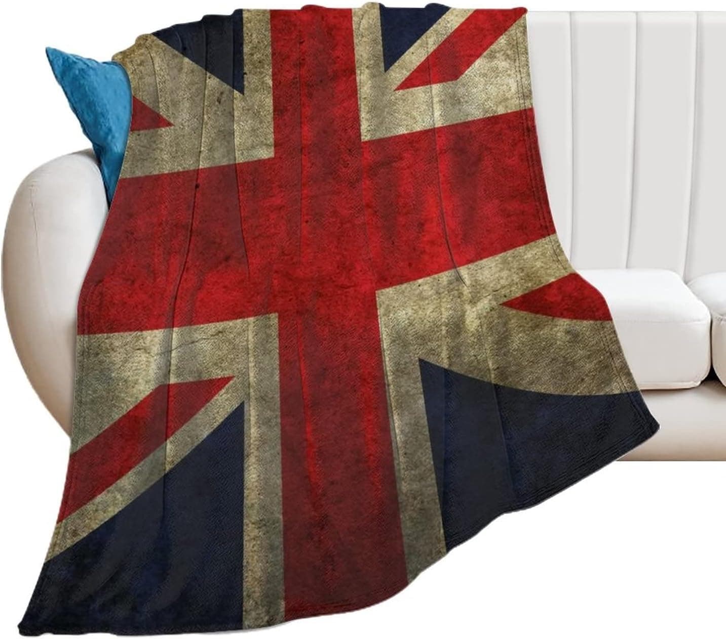 Comfy Soft Throw Wrap Cover for Adult British Flag Sherpa Plus Velvet Travel Blanket Wearable Throw, King Size Blankets for Bed Couch Sofa (40x50inch)
