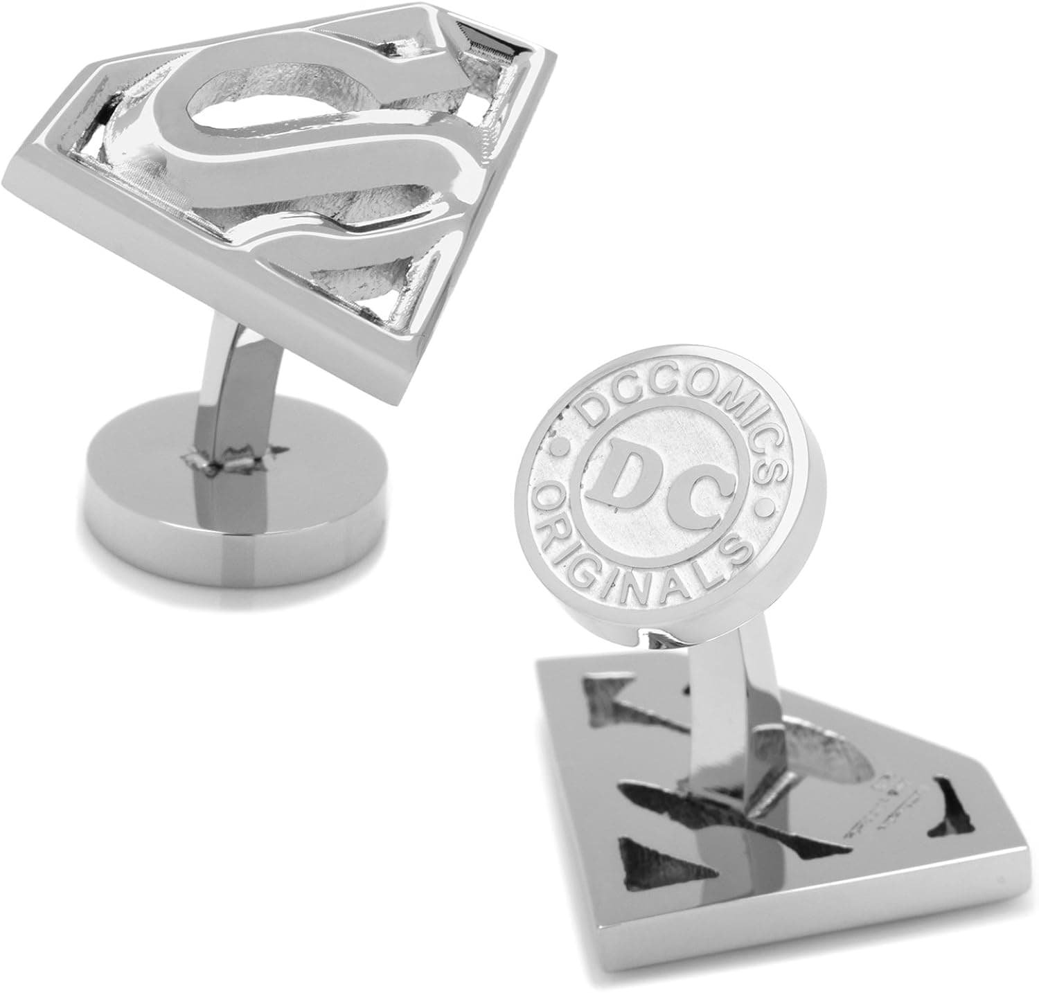 DC Comics Stainless Steel Superman Cufflinks, Officially Licensed