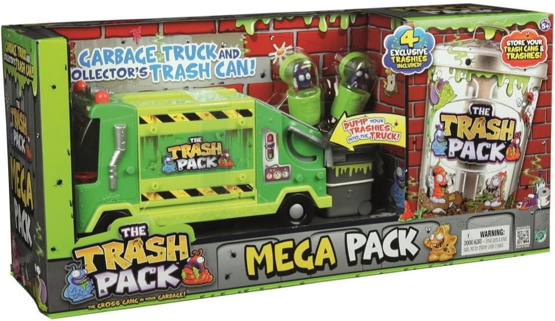SIXNEA The Trash Pack Mega Pack with Garbage Truck and Collector's Trash Can