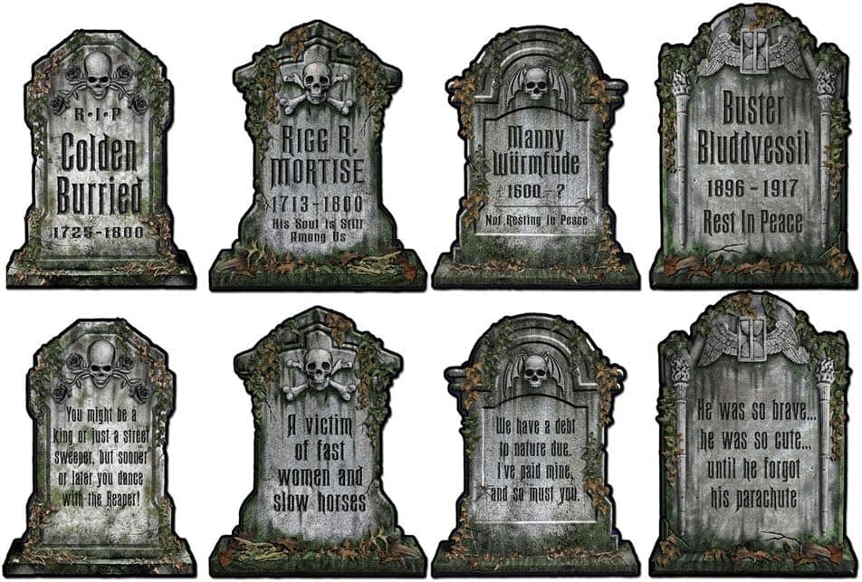 Beistle Tombstone Cutouts