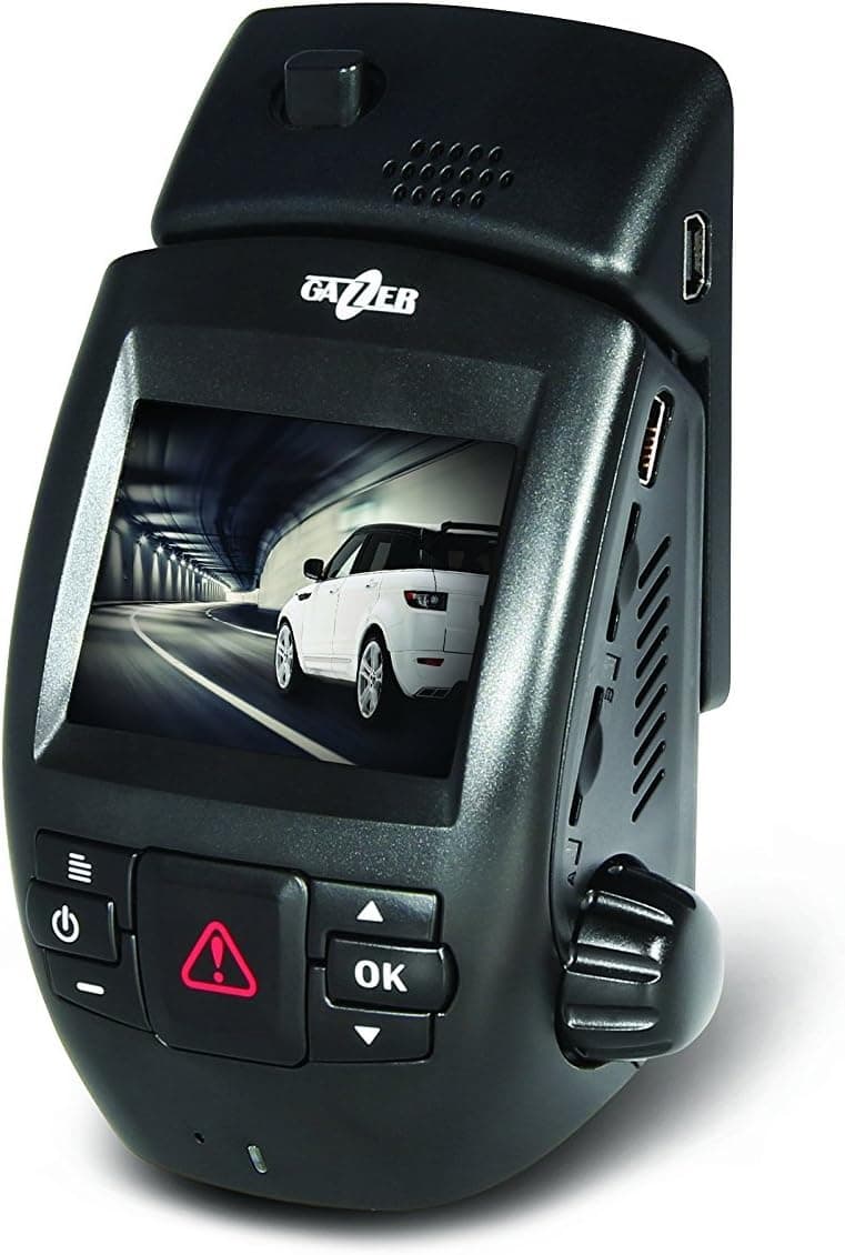 Gazer F150 Car Dash Cam Super HD 2304x1296 WDR 2.0" LCD Discreet Stealth Dashboard Camera Recorder G-Sensor 140 Degree Lens LDWS FCWS AV-Out Power Supply Mount No-Sleep
