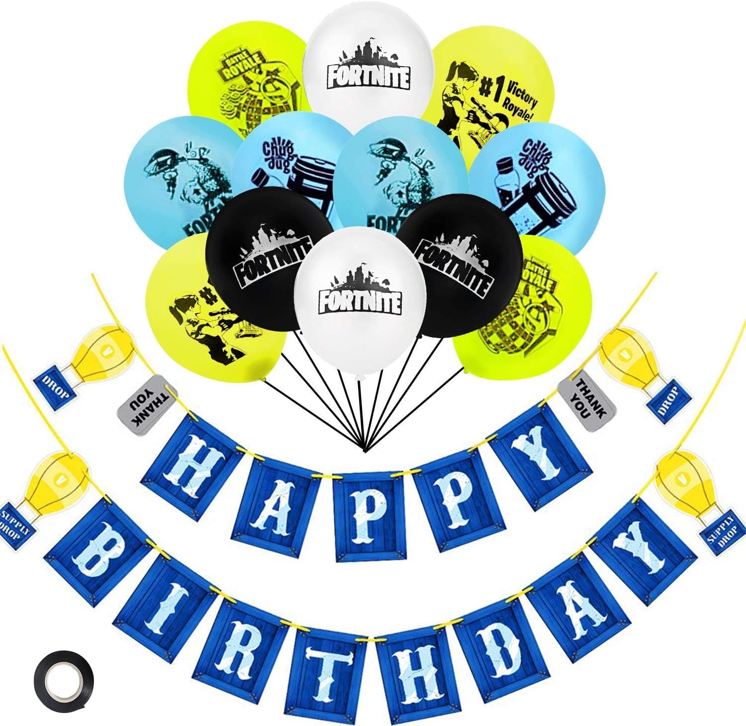 Gaming Party Ballnoons and Banner | 20Latex Balloons|Game Party Supplies | Gaming Party Supplies For Kids Boys